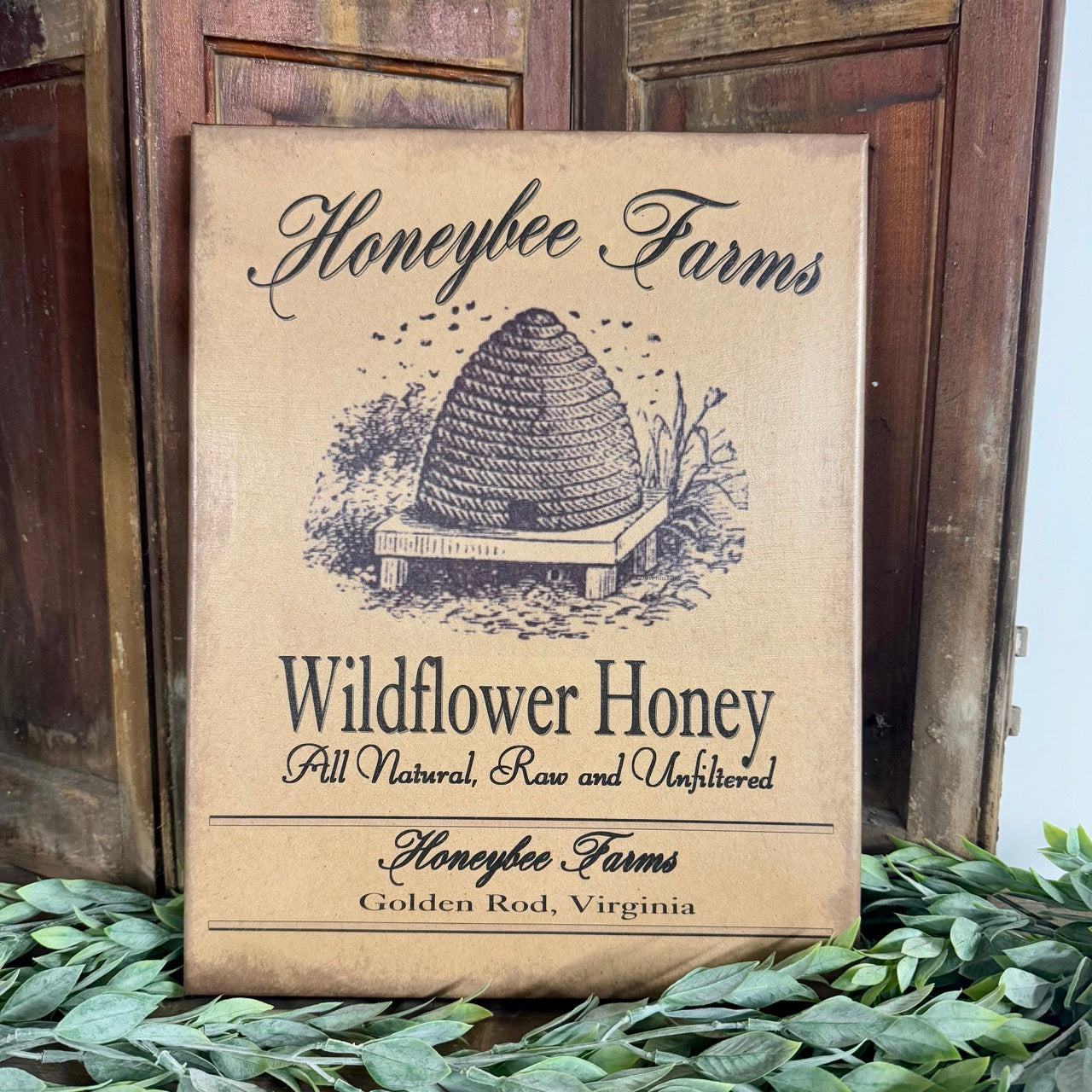 Honey Bee Farms Wildflower Honey - Canvas Sign
