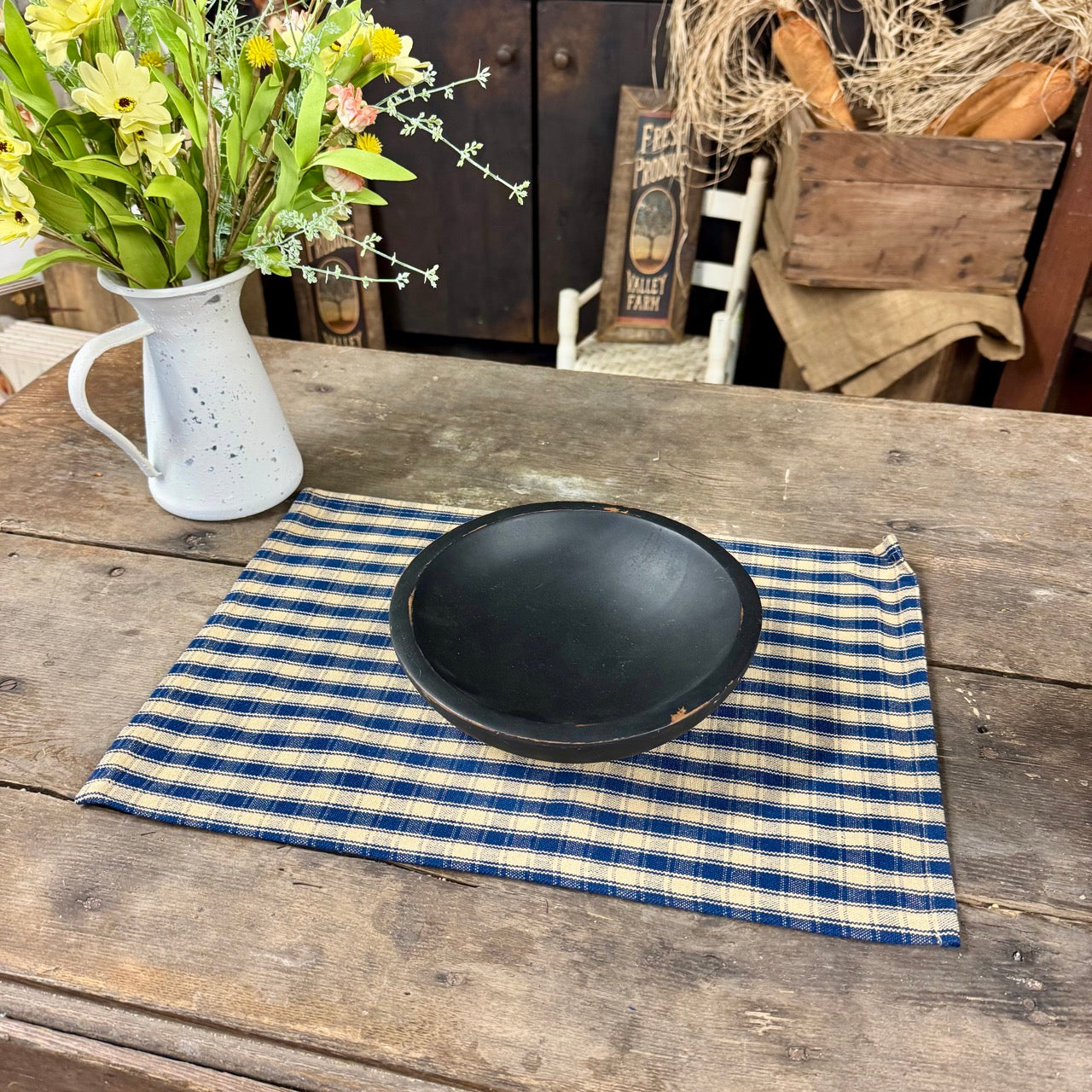Checkered Placemat- Dark Blue