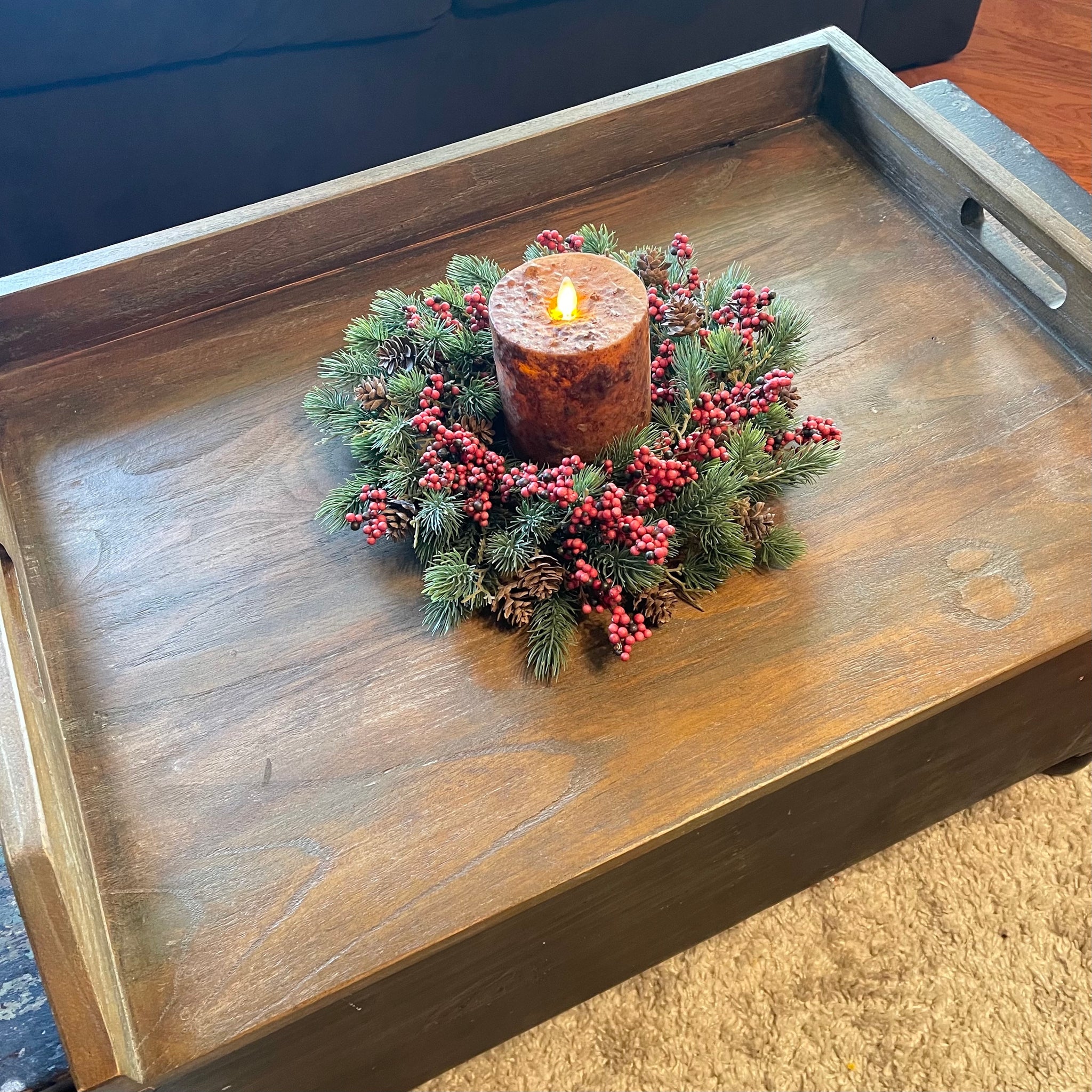 Stove Top Cover | Wood Serving Tray | Noodle Board | Rustic Brown