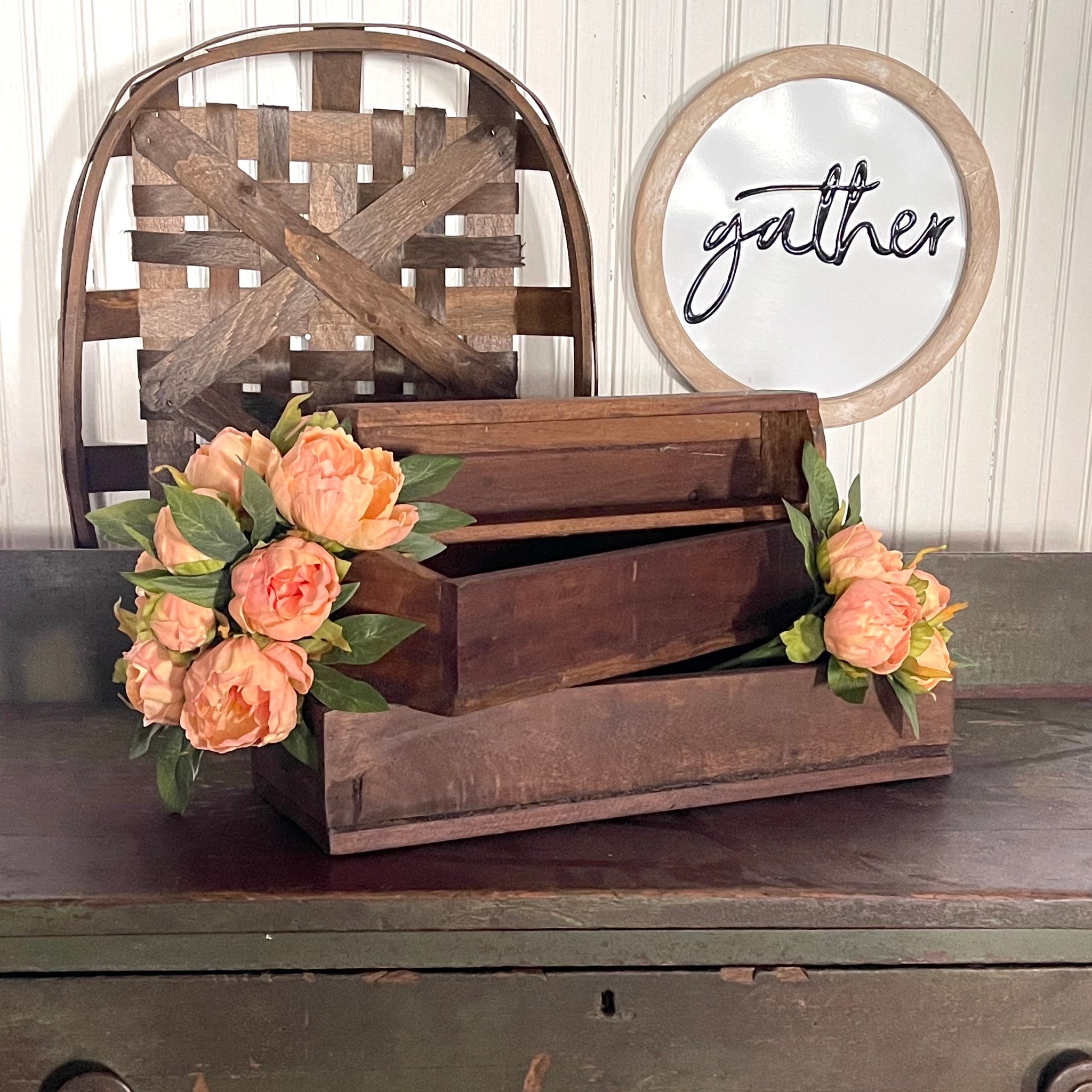 Reclaimed Wooden Boxes | Set of 3 w/ FREE Floral!