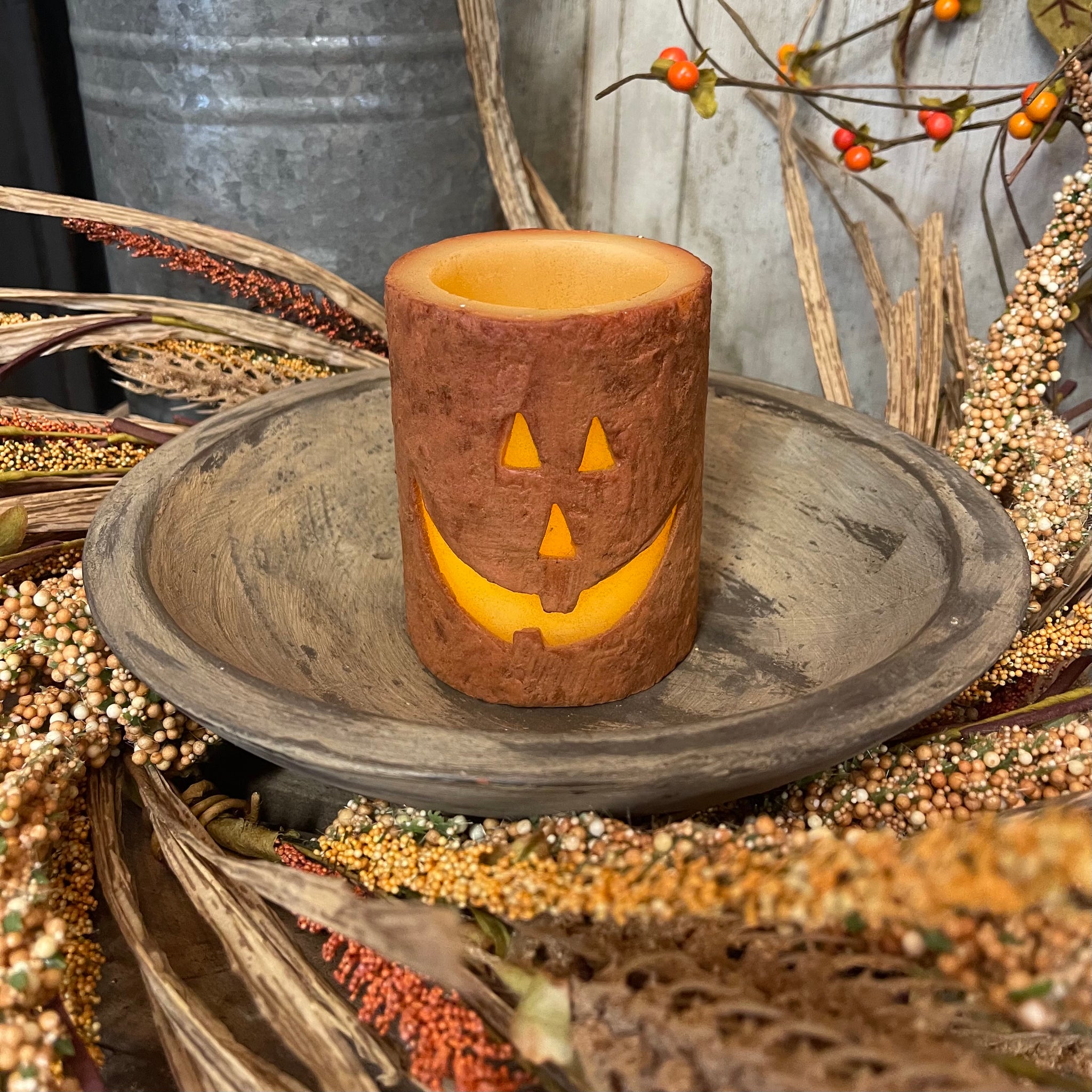 Jack O'Lantern Flameless Candle