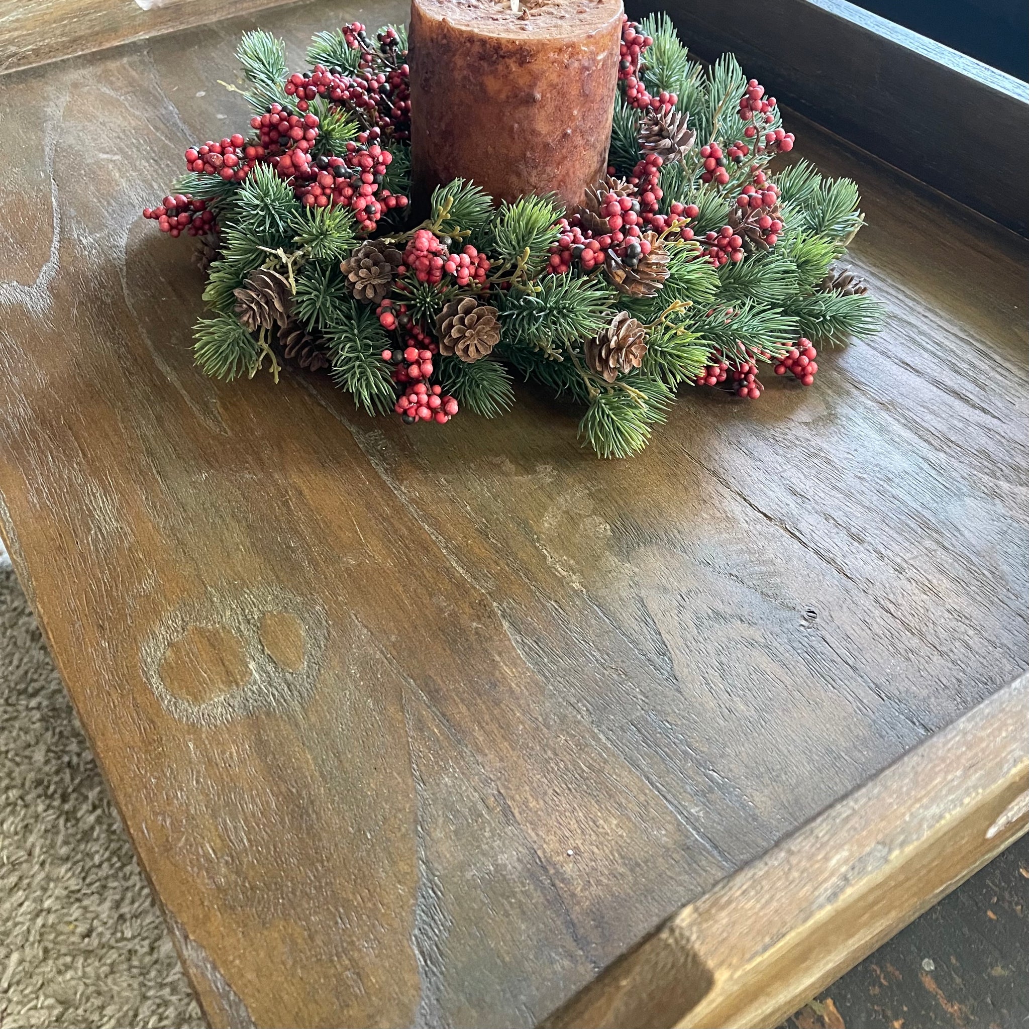 Stove Top Cover | Wood Serving Tray | Noodle Board | Rustic Brown