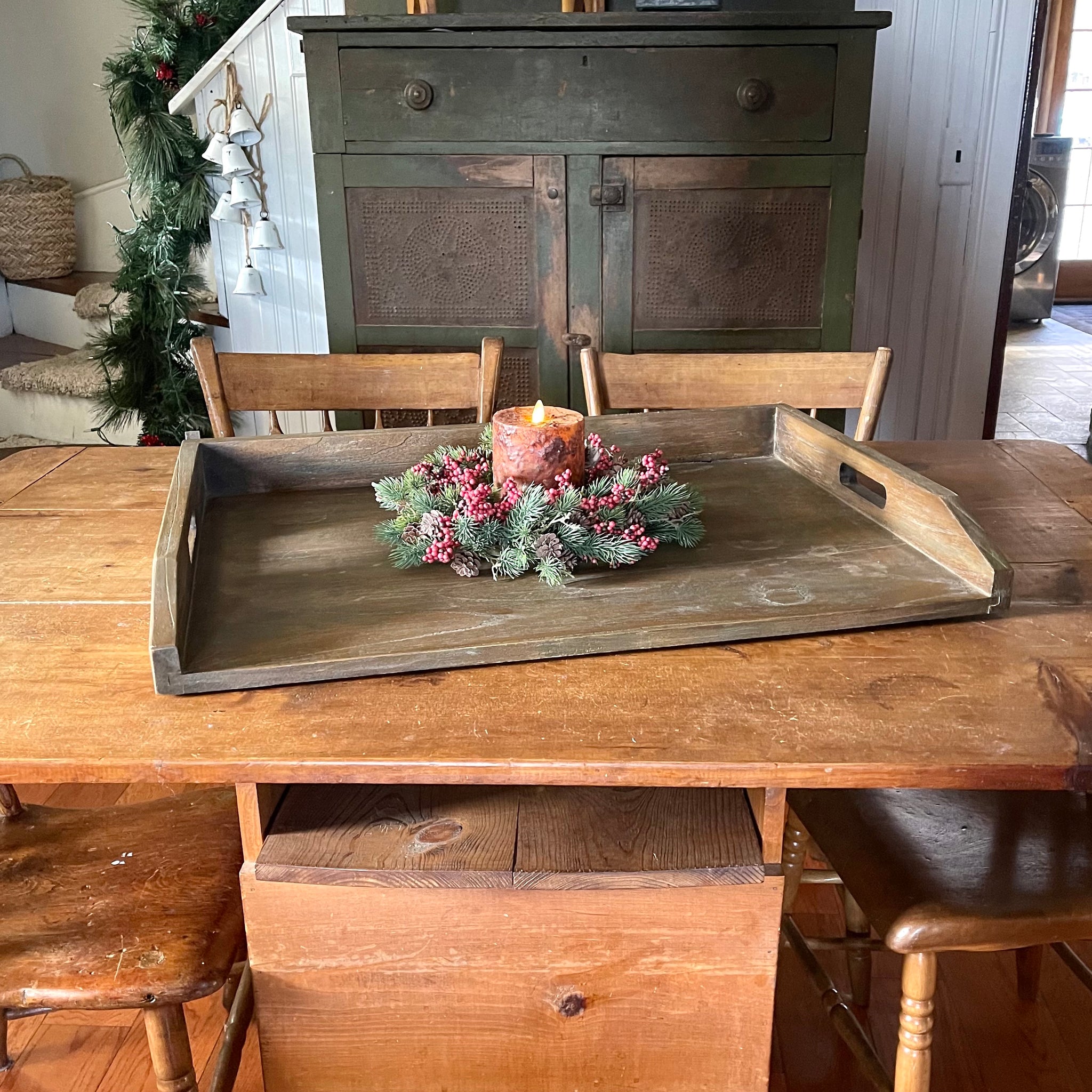 Stove Top Cover | Wood Serving Tray | Noodle Board | Rustic Brown