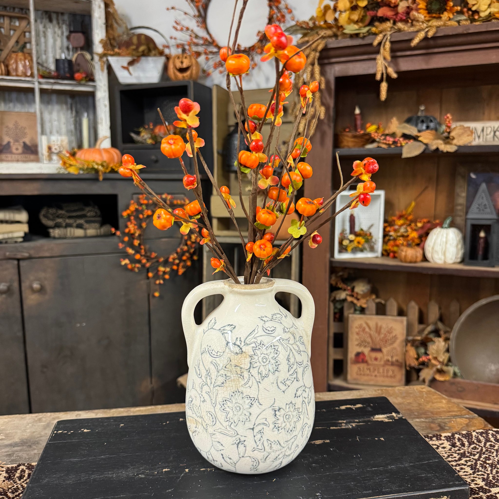 Pumpkin Bittersweet Spray - 18"
