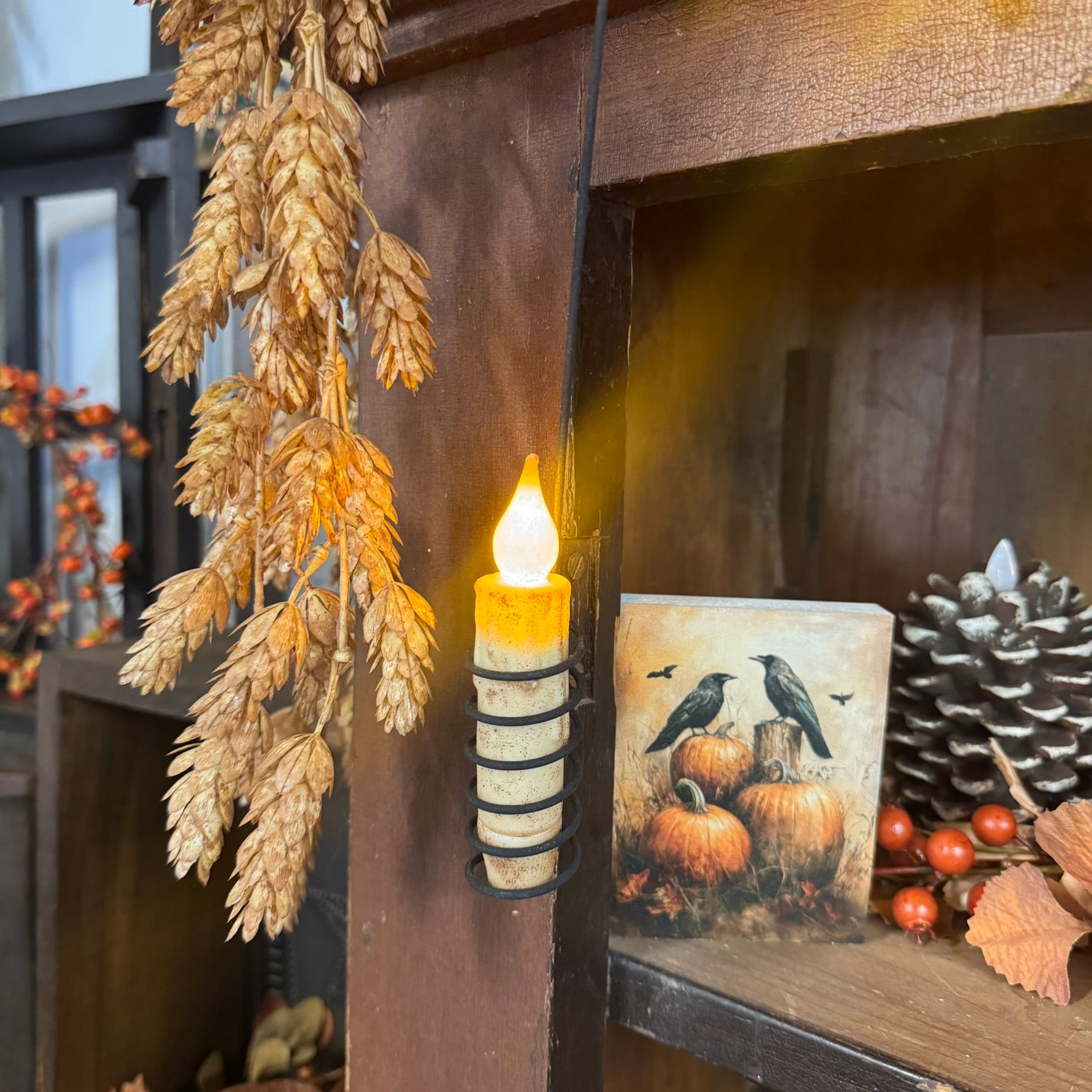 4" Timer Taper Candle - Primitive Cream