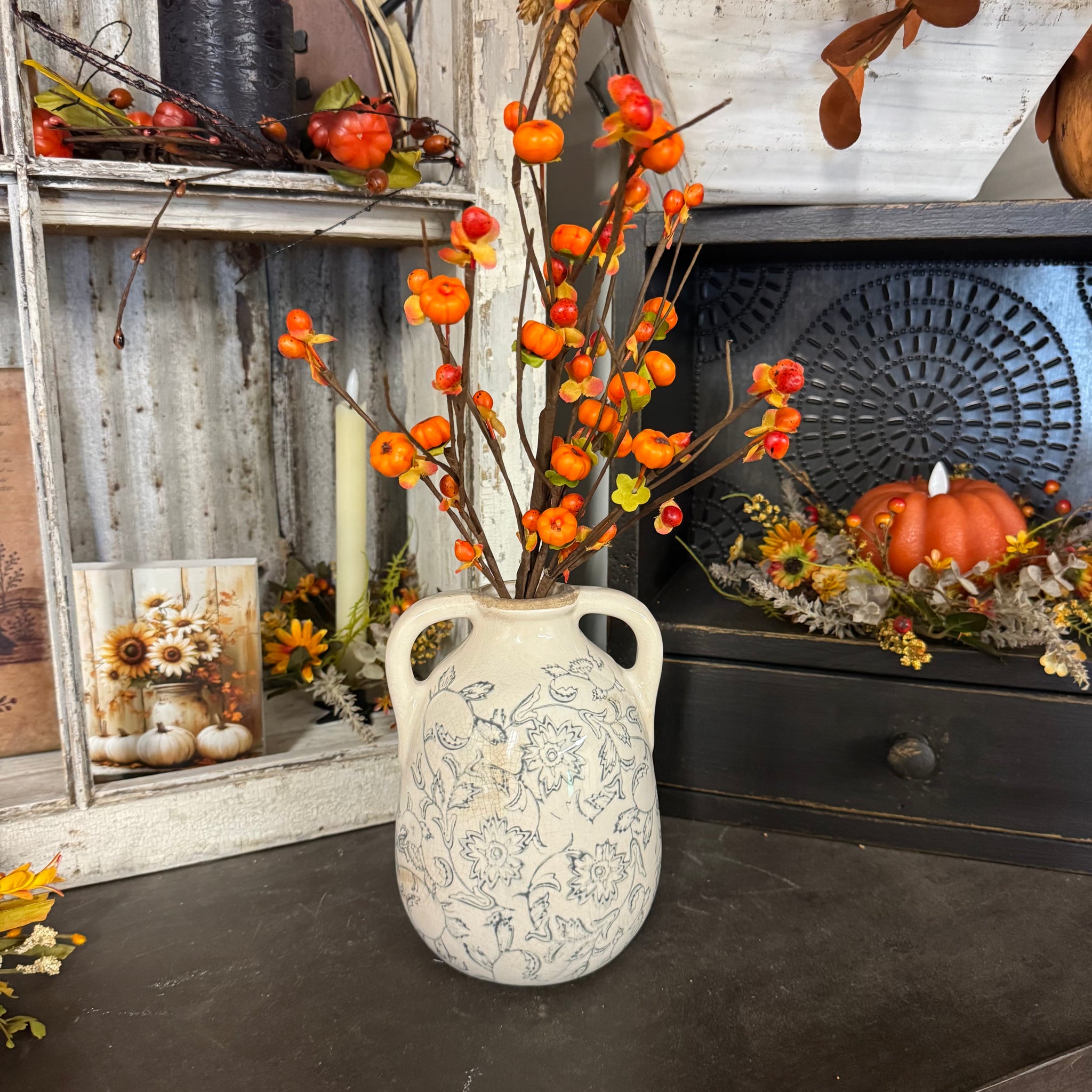 Pumpkin Bittersweet Spray - 18"