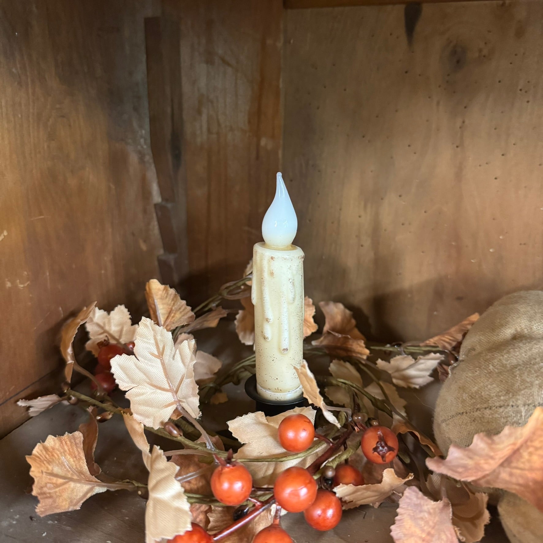 4" Timer Taper Candle - Primitive Cream