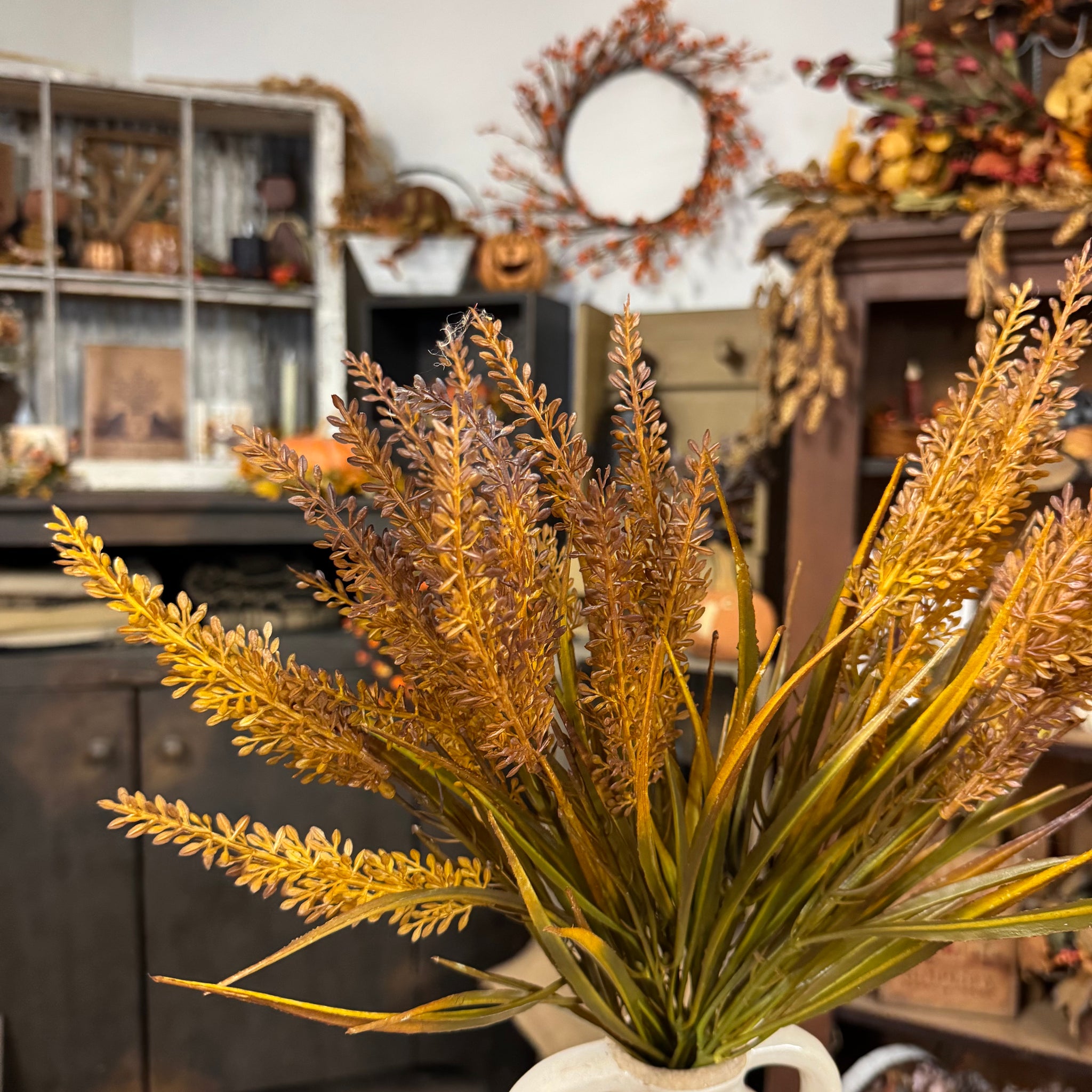 Rusty Brown Heather Bush - Set of 2