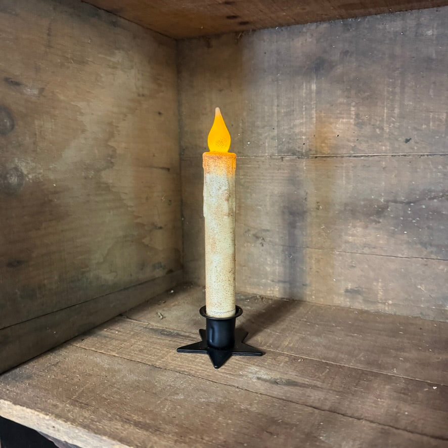 7" Timer Taper Candle - Primitive Cream