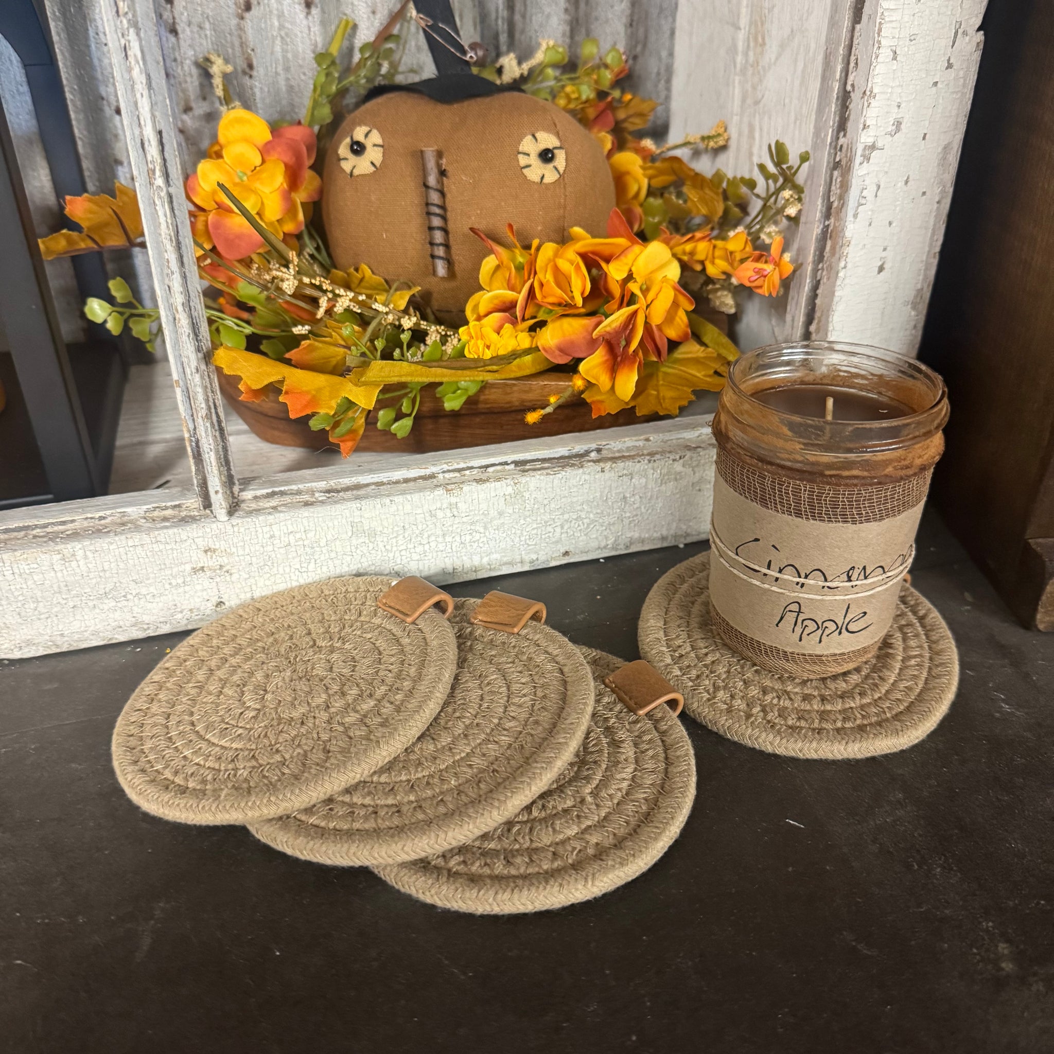 Set of 4 - Tan Coasters