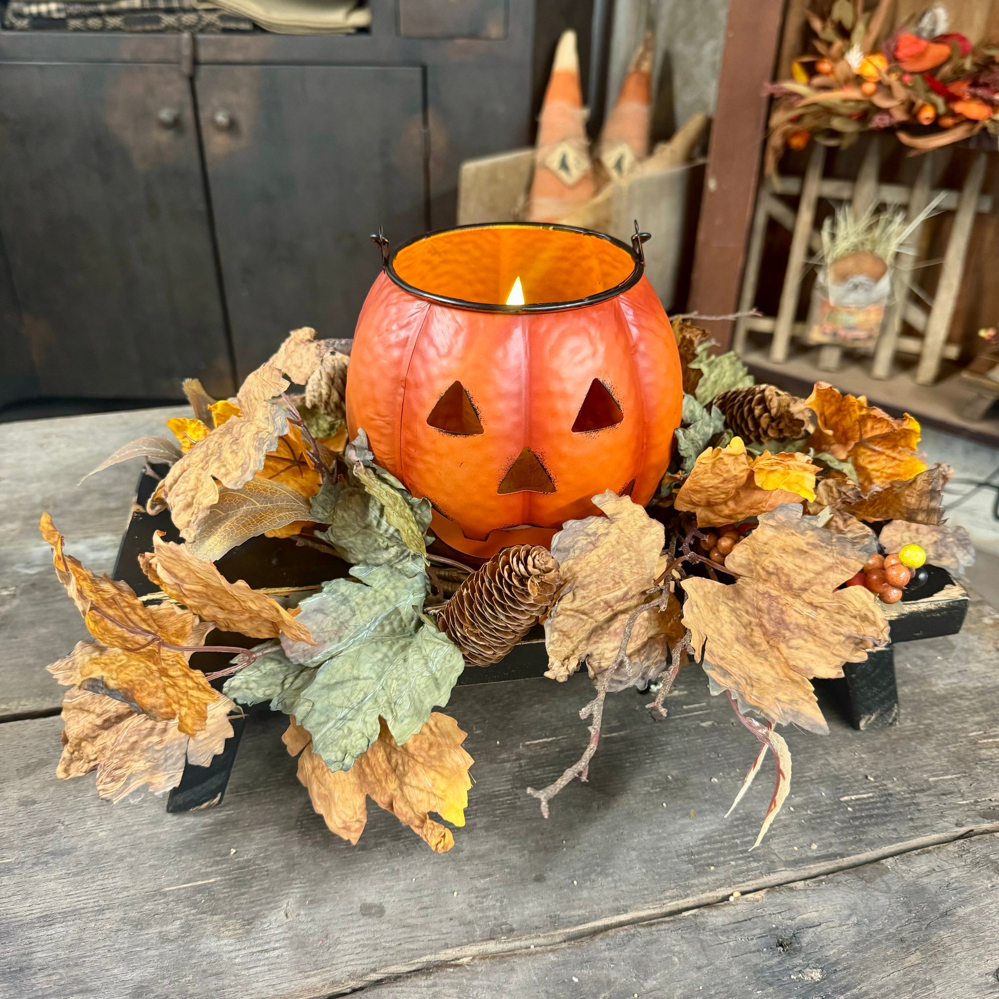 Large Maple Leaf Candle Ring