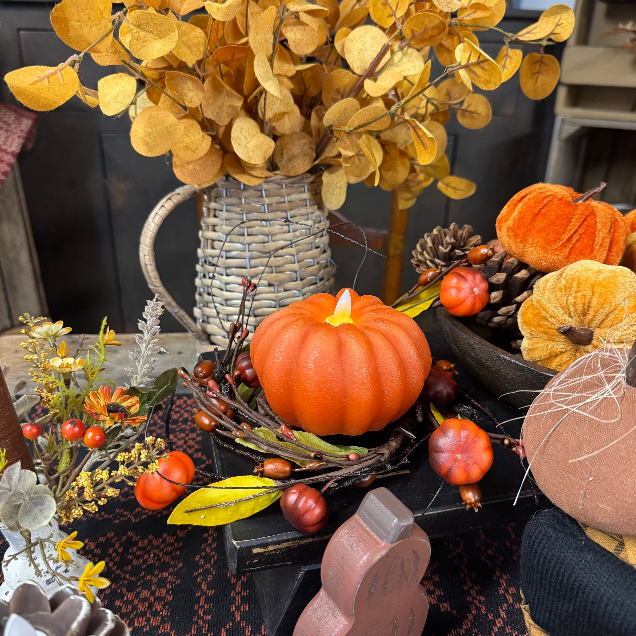 Moving Flame Pumpkin Candle