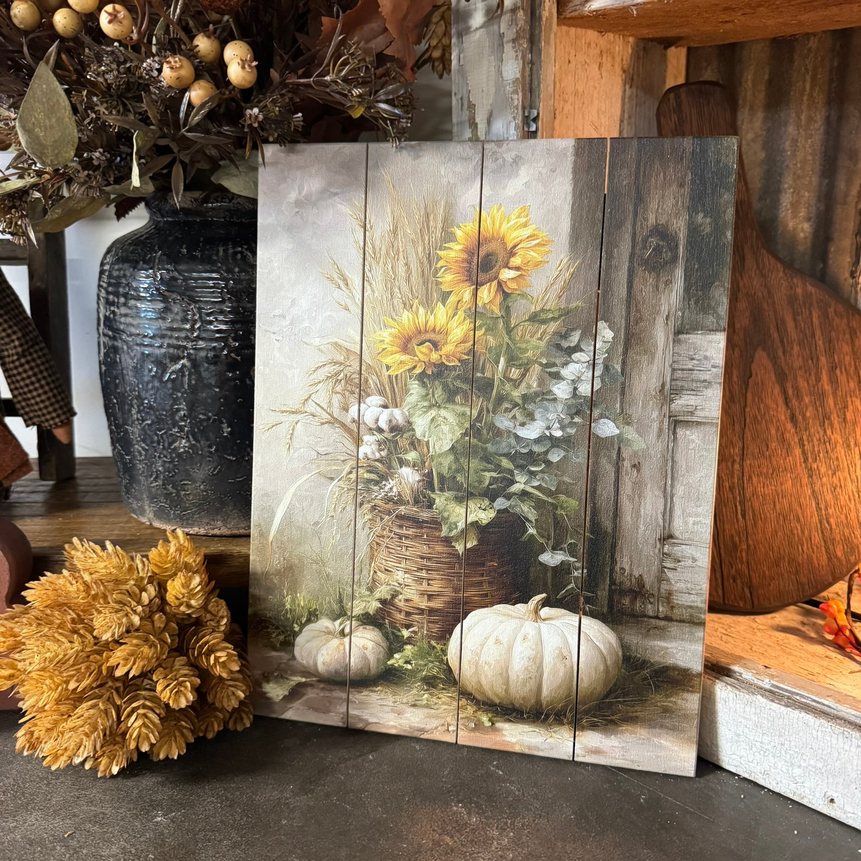 Rustic Sunflower - Pallet Art