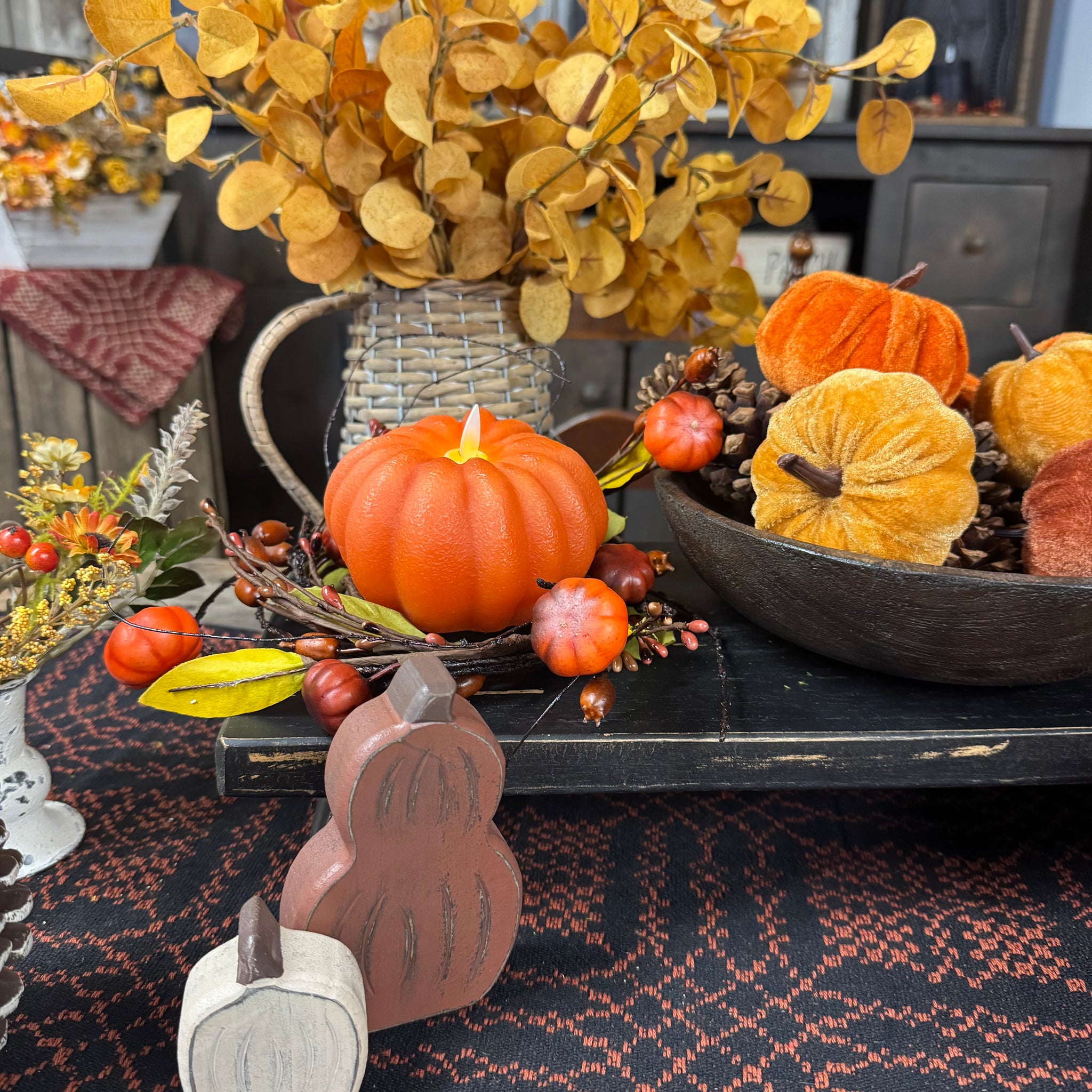 Moving Flame Pumpkin Candle