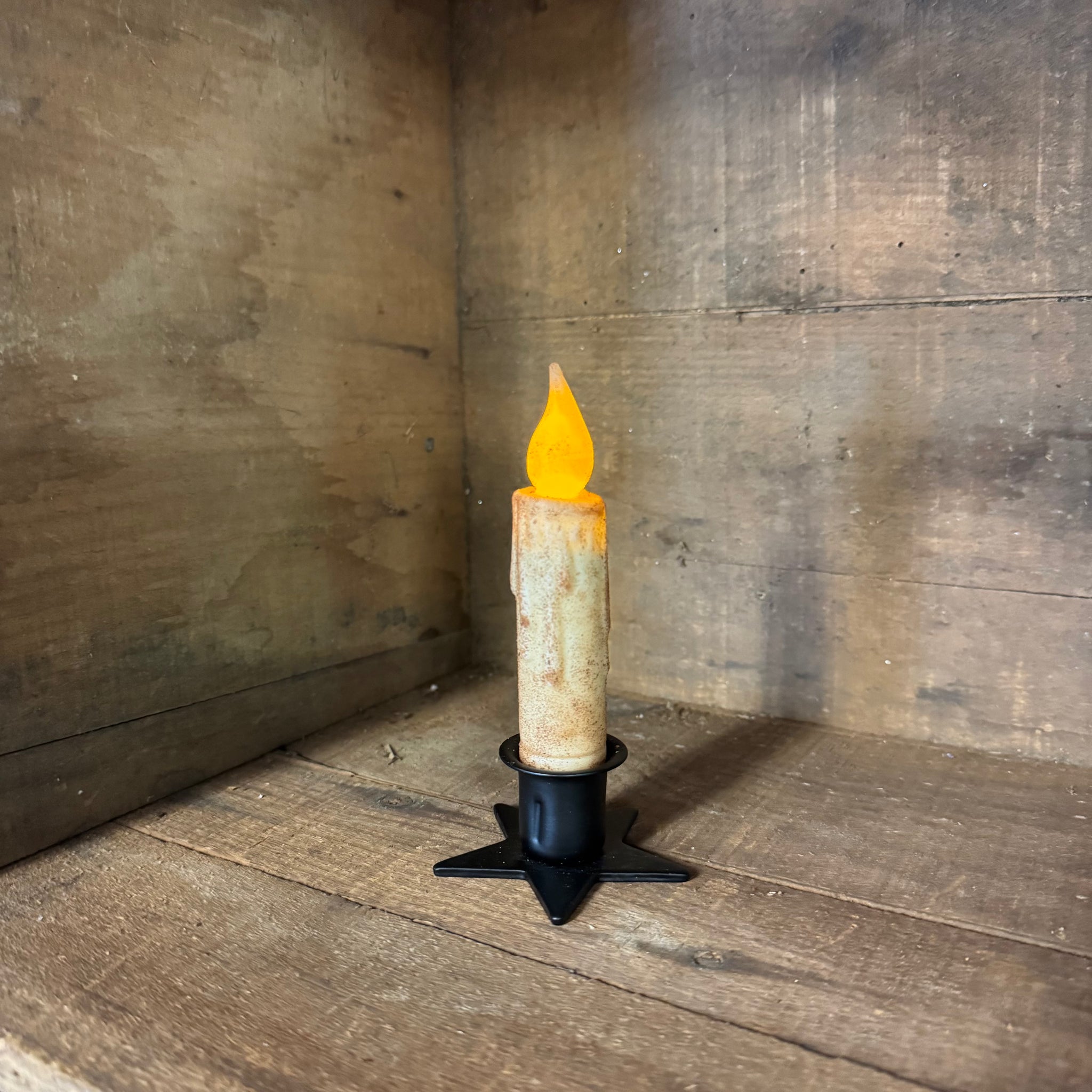 4" Timer Taper Candle - Primitive Cream