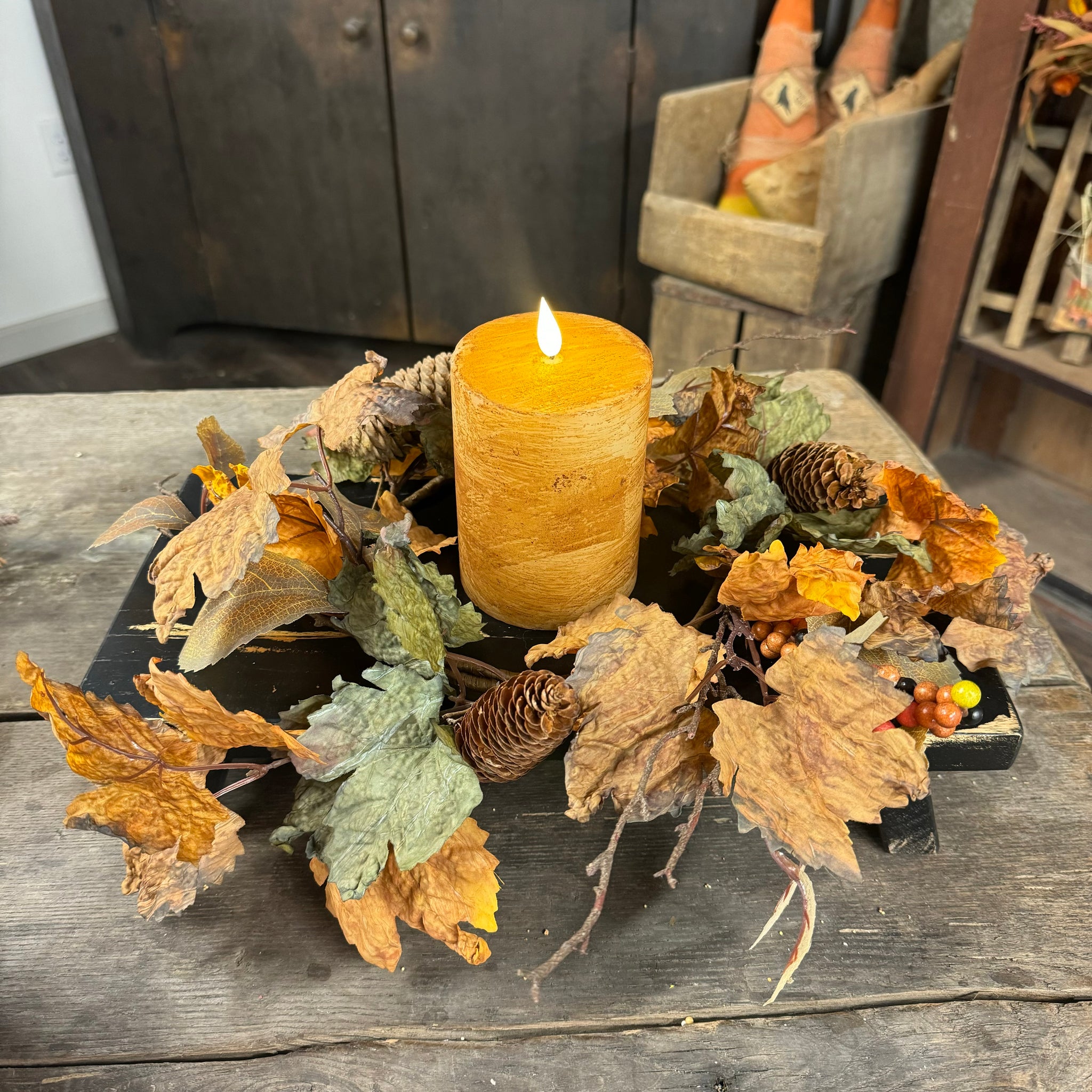 Large Maple Leaf Candle Ring