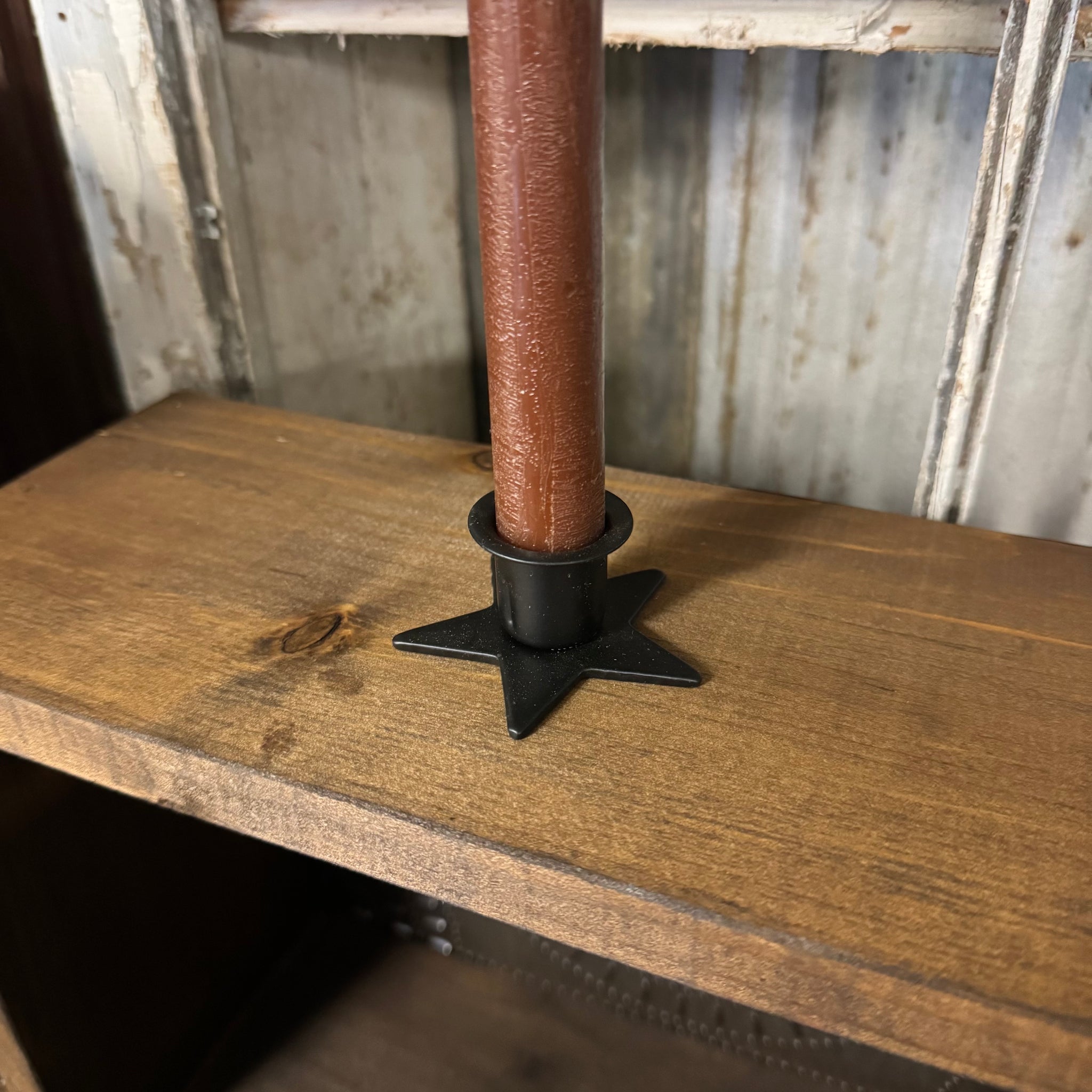 Star Metal Taper Candle Holder