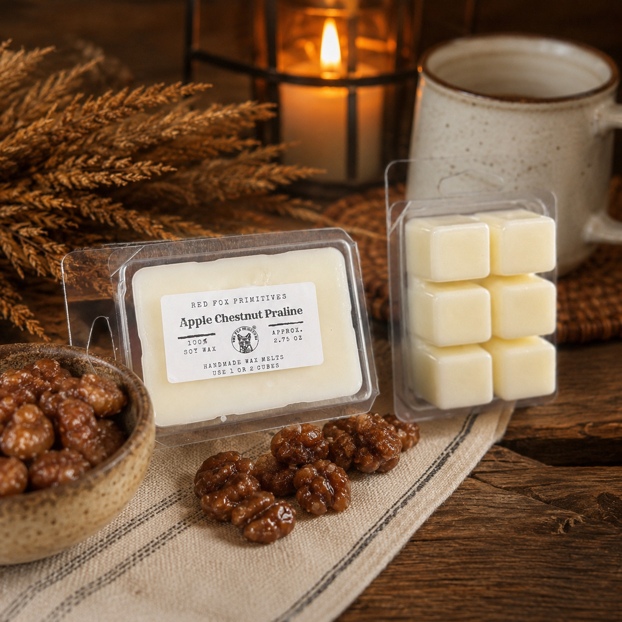 Apple Chestnut Praline - Soy Wax Melts - Set of 2