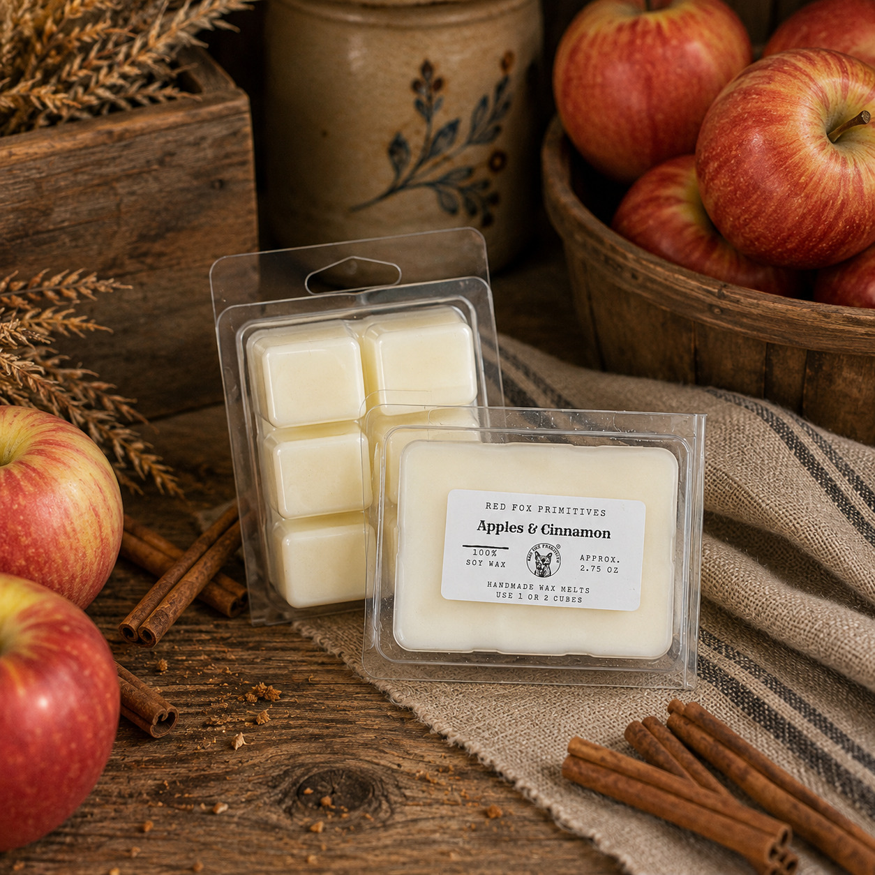 Apples & Cinnamon - Soy Wax Melts - Set of 2