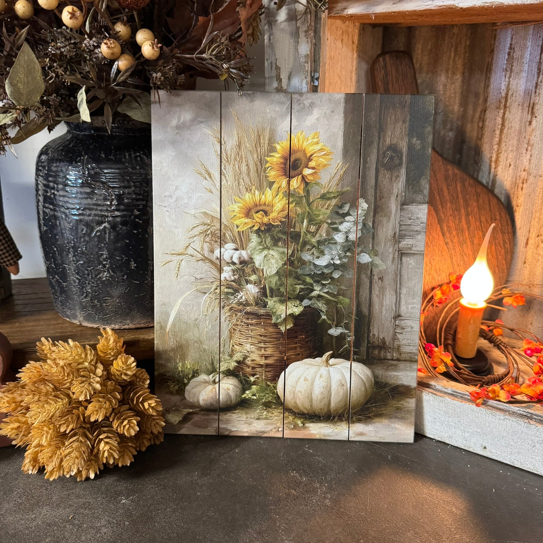 Rustic Sunflower - Pallet Art