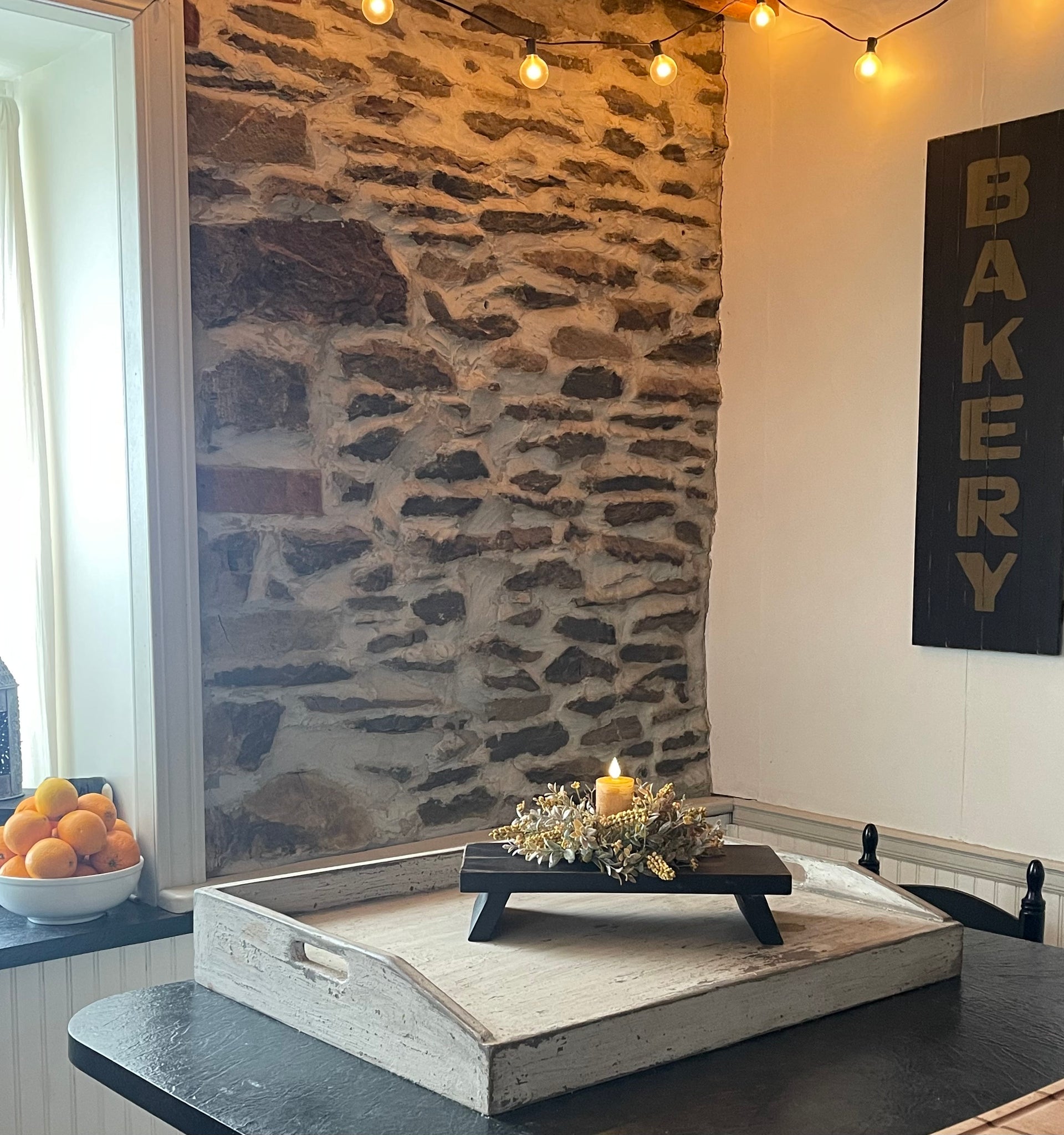 Black Wooden Table Riser - FREE Candle Ring Included - Limited Time ...