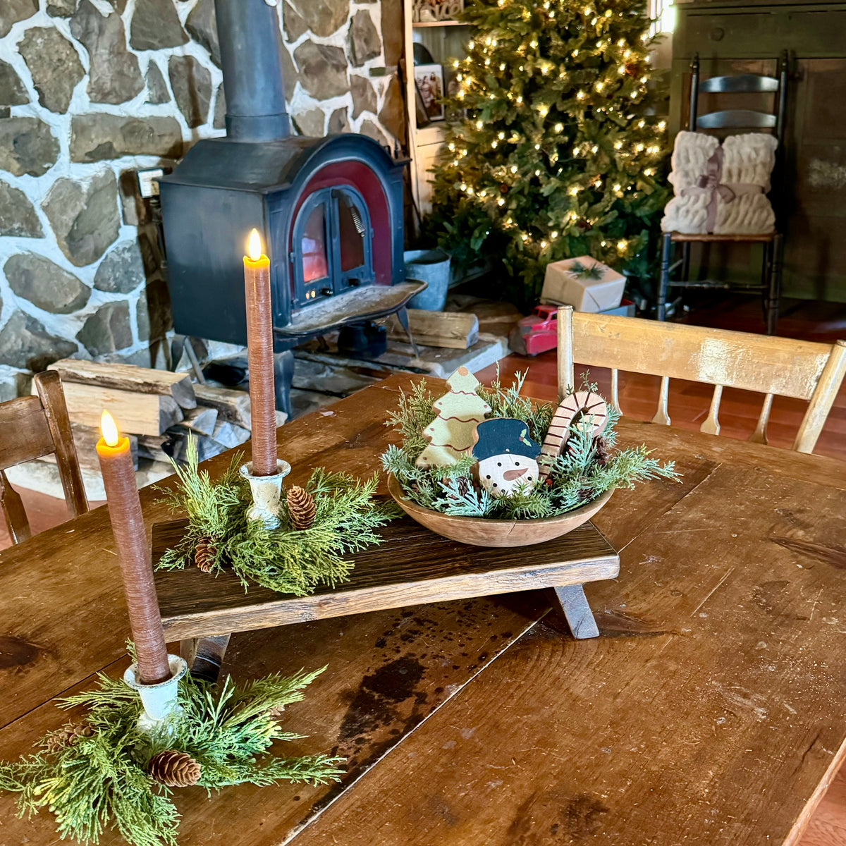 Rustic Brown Table Riser – Red ...