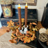 Brown Realistic Taper Candles Set w/FREE Remote