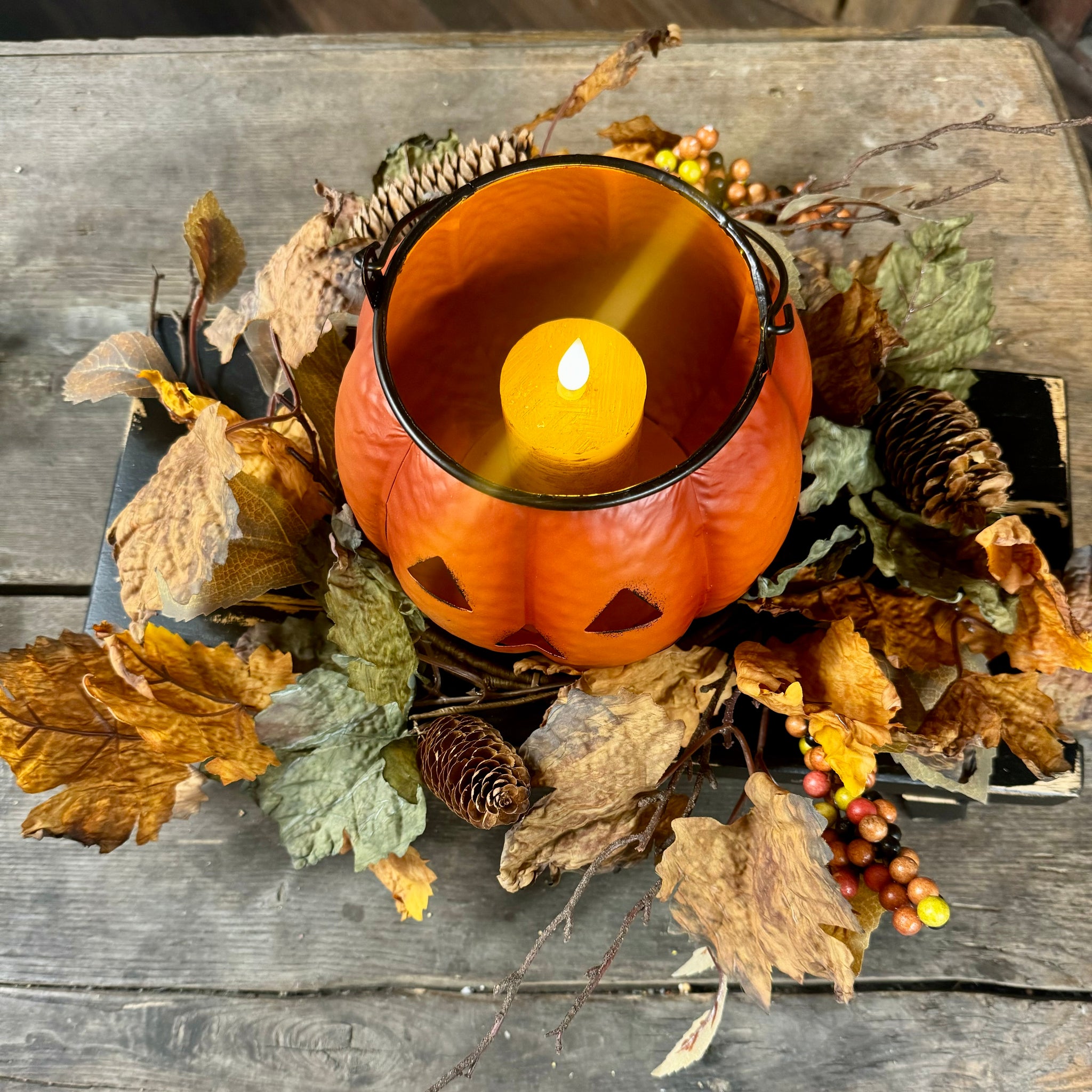 Large Maple Leaf Candle Ring