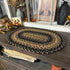 Oval Braided Table Mat - Black