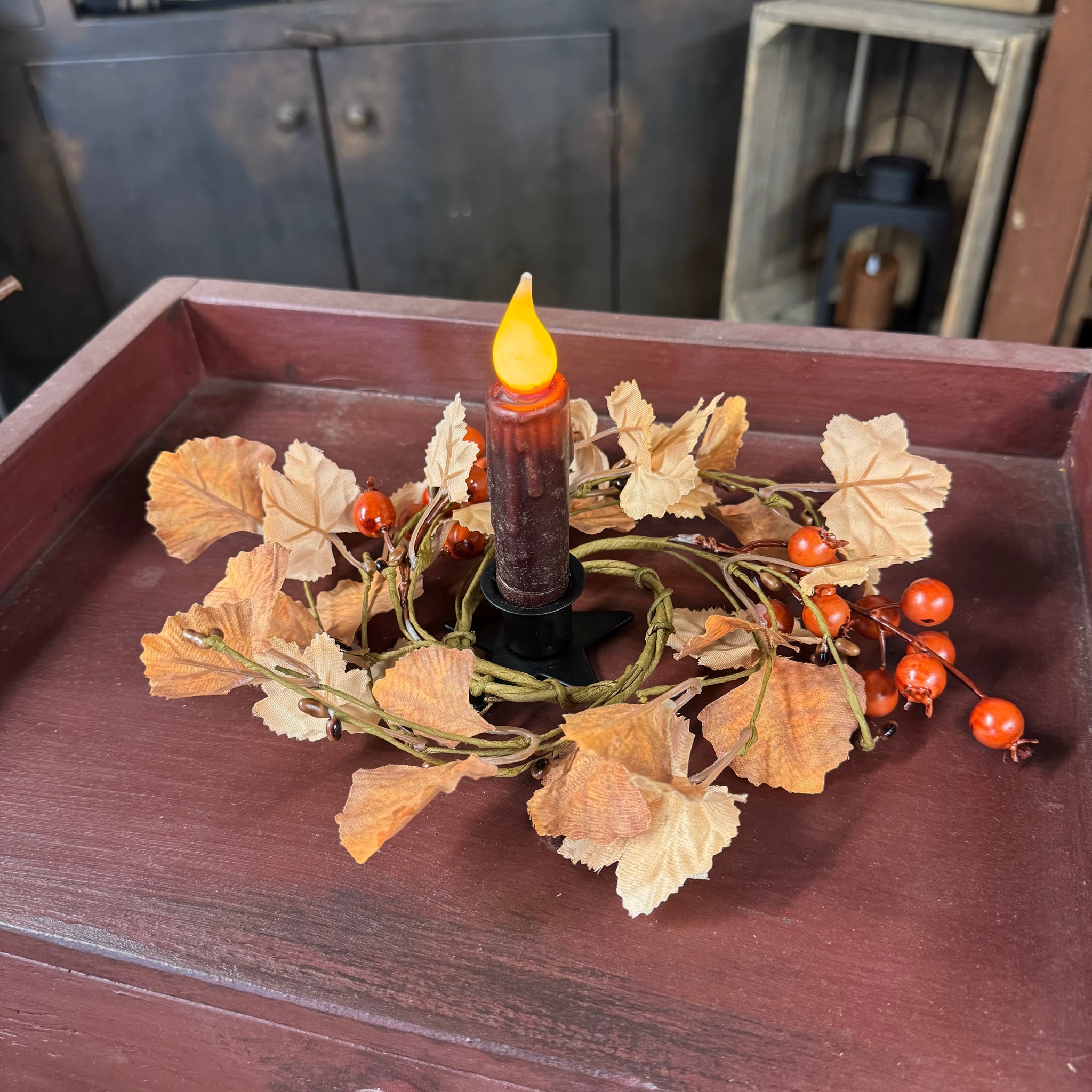 Weathered Gingko Candle Ring