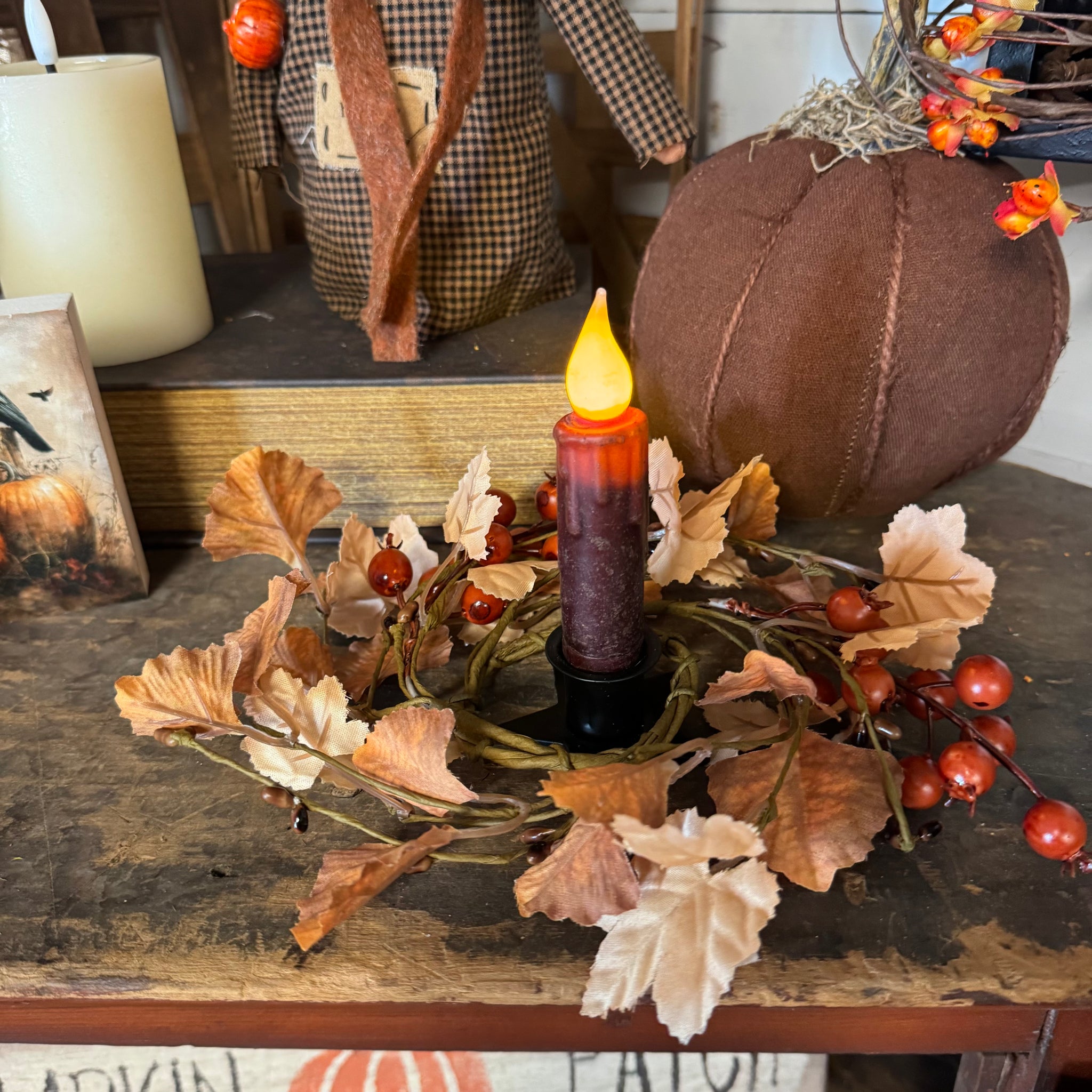 Weathered Gingko Candle Ring