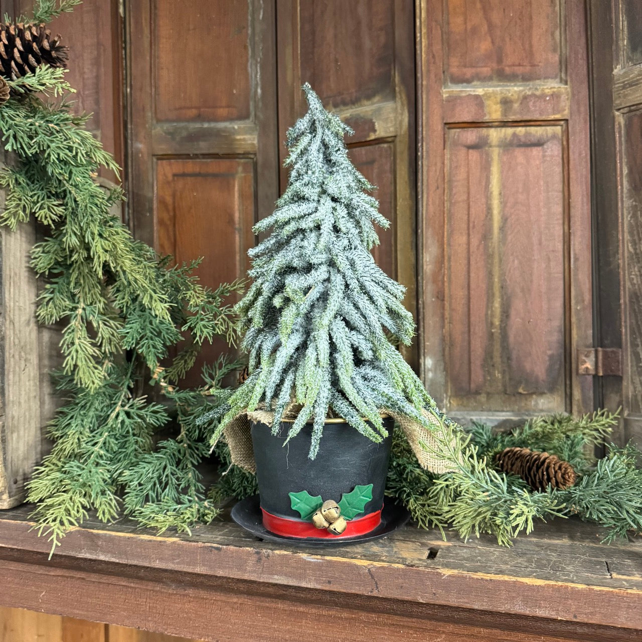 Frosted Evergreen Tree - 14"