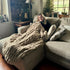 Luxury Faux Fur Tan Throw - Set of 2!