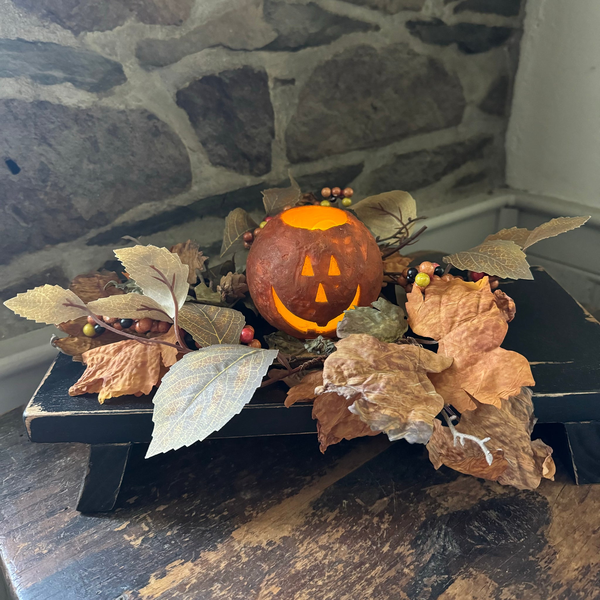Round Jack O'Lantern Flameless Candle - Small