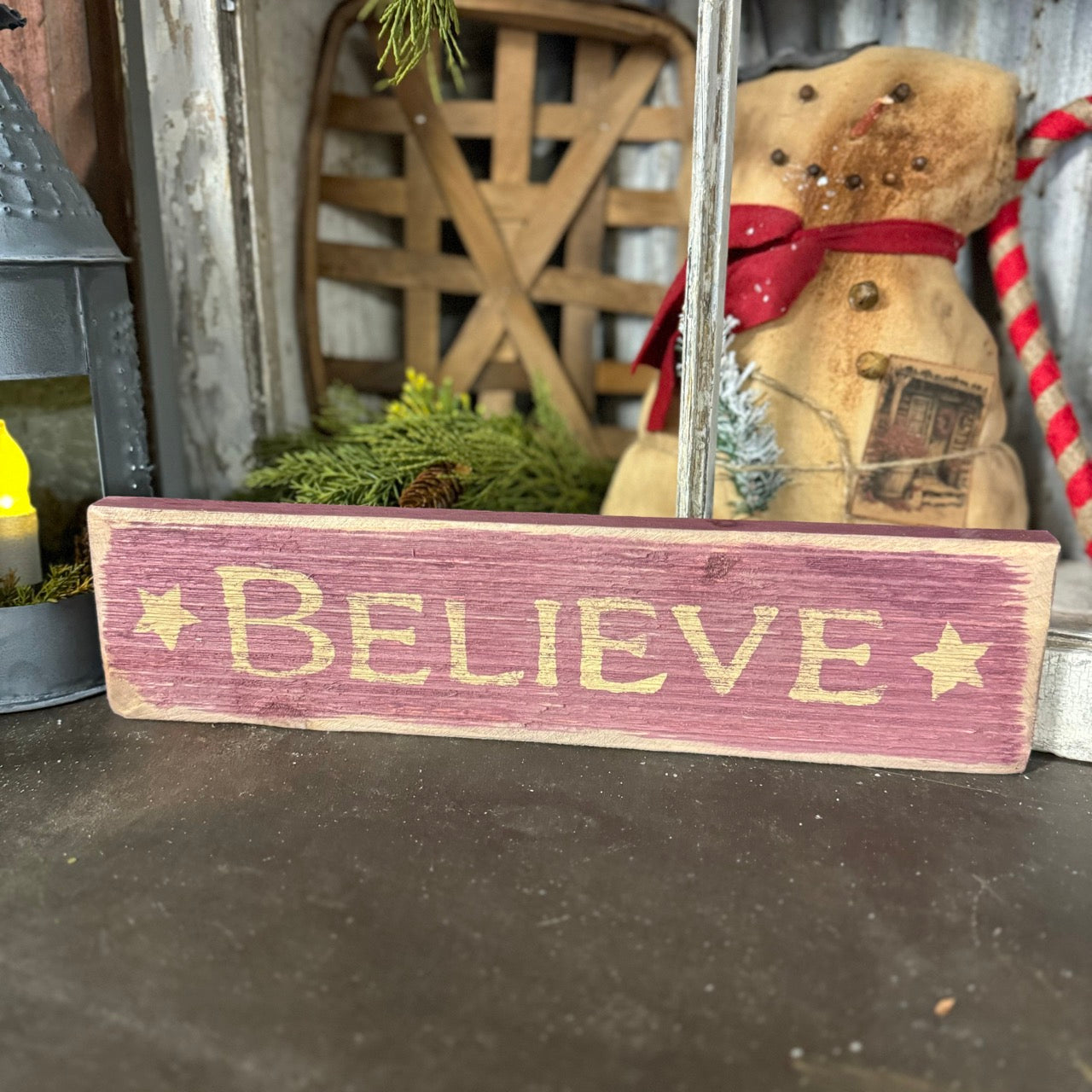 Believe Wooden Sign