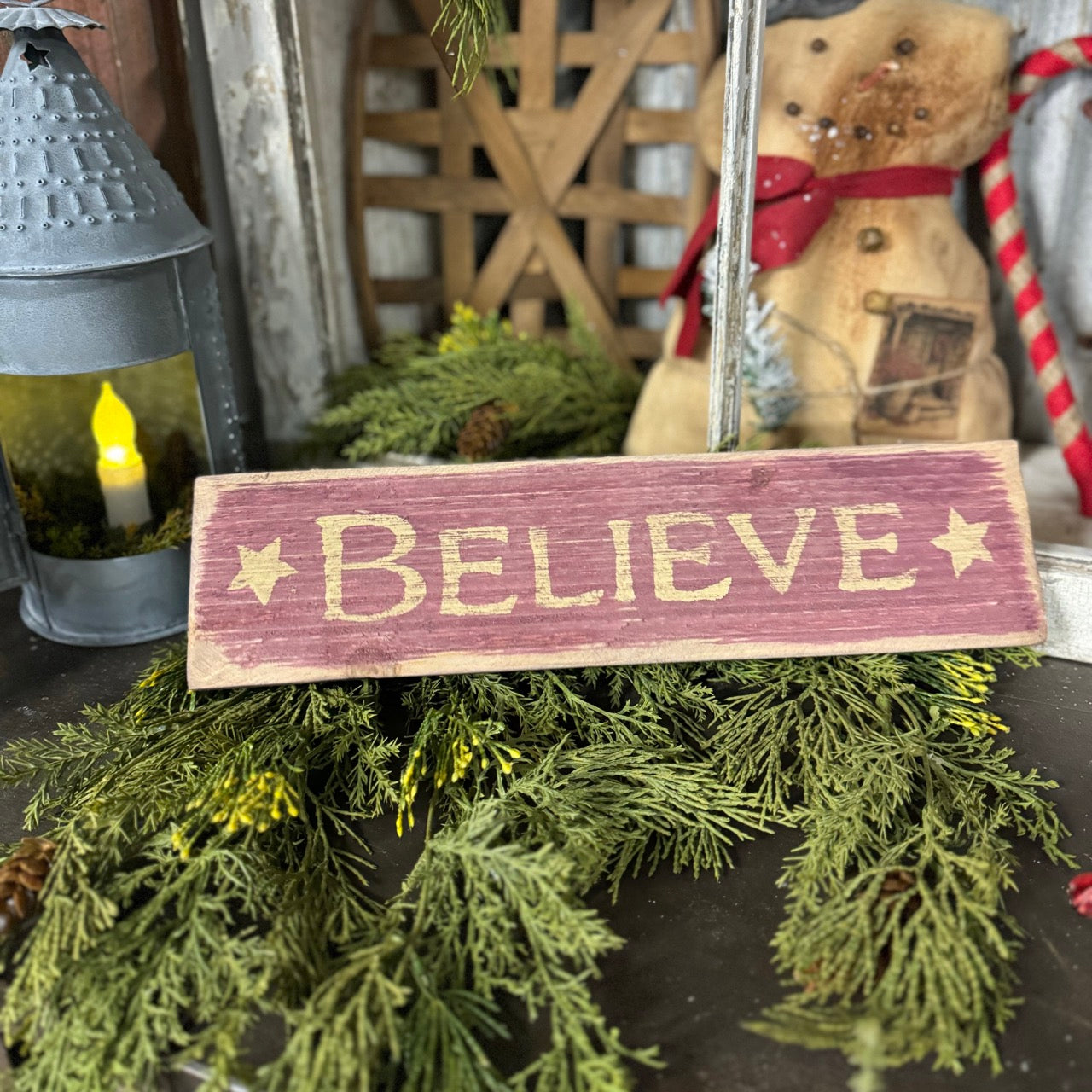 Believe Wooden Sign