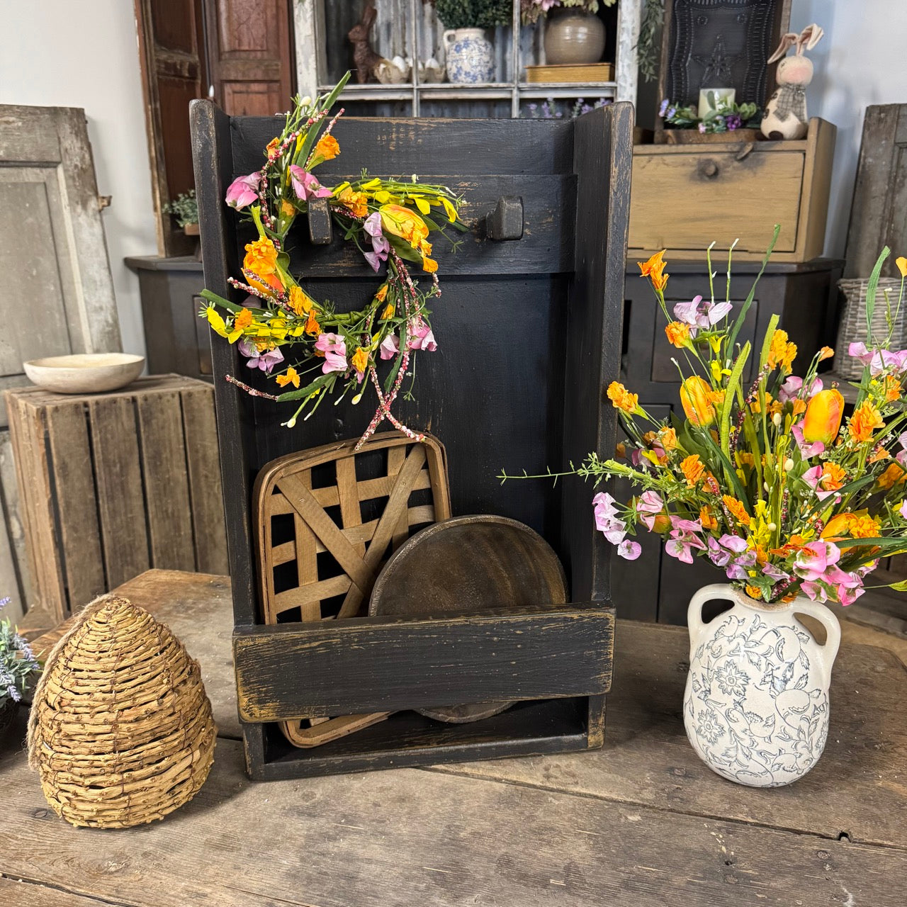 Log Cabin Wall Box -24"