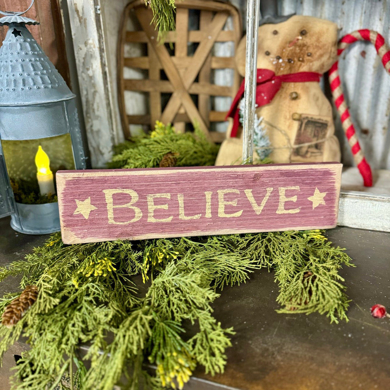 Believe Wooden Sign