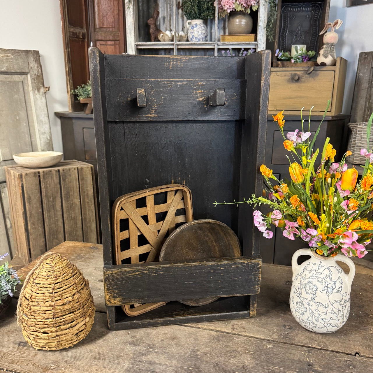 Log Cabin Wall Box -24"