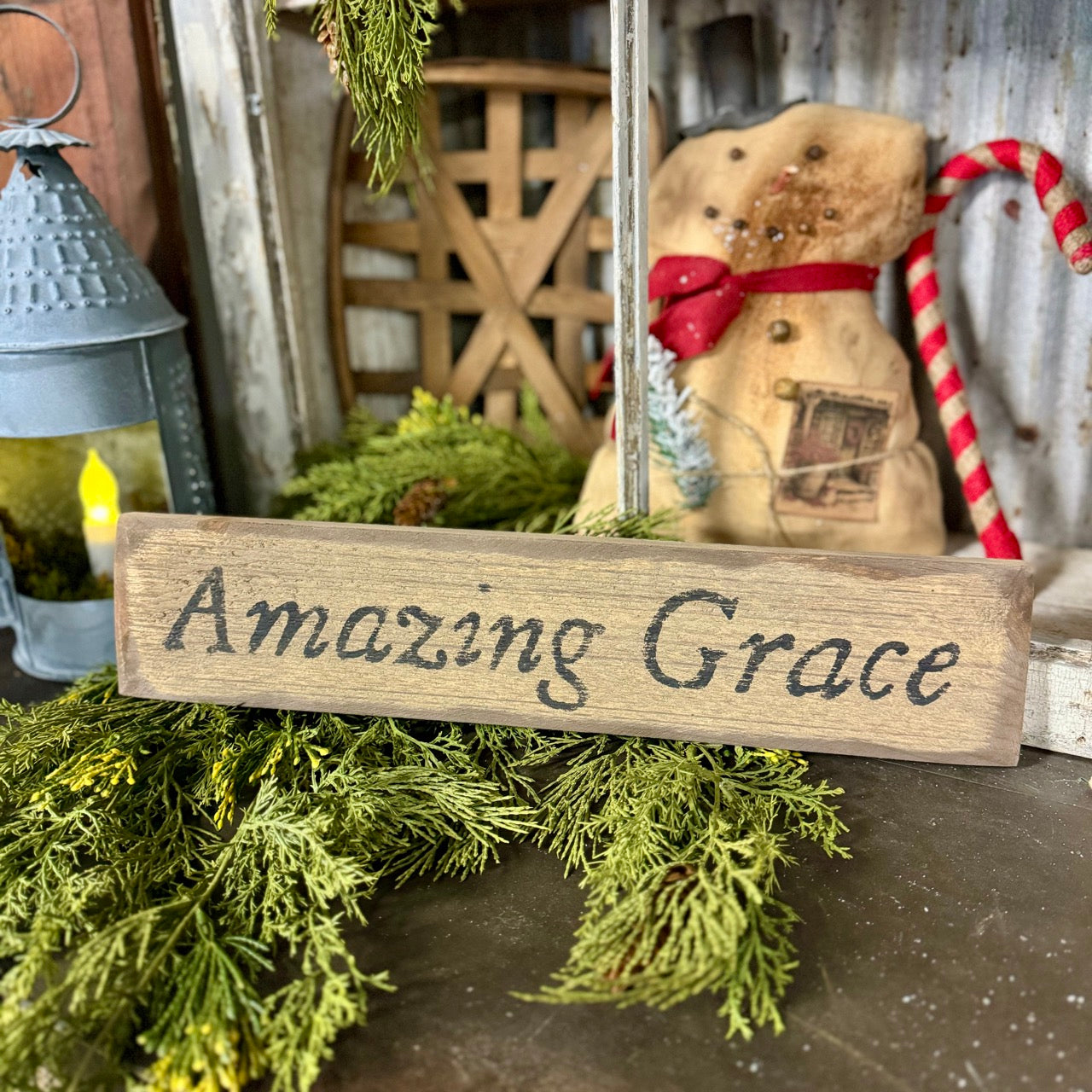 Amazing Grace Wooden Sign