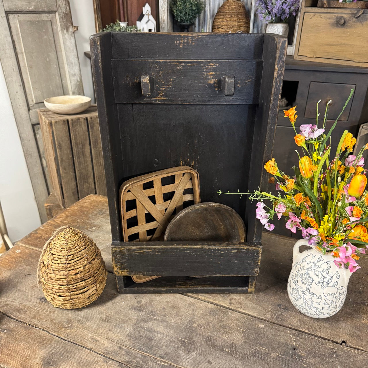 Log Cabin Wall Box -24"