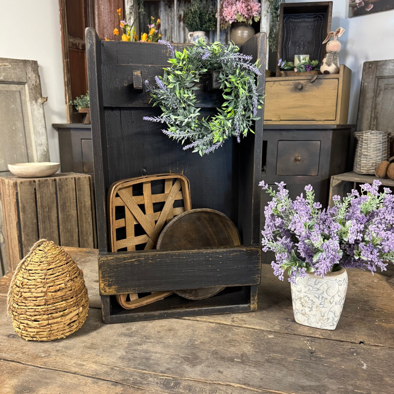 Log Cabin Wall Box -24"