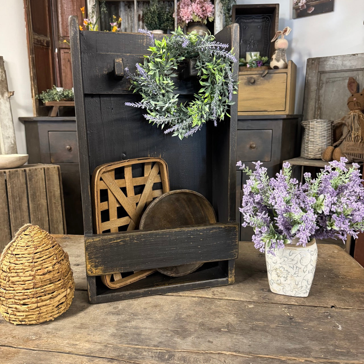 Log Cabin Wall Box -24"