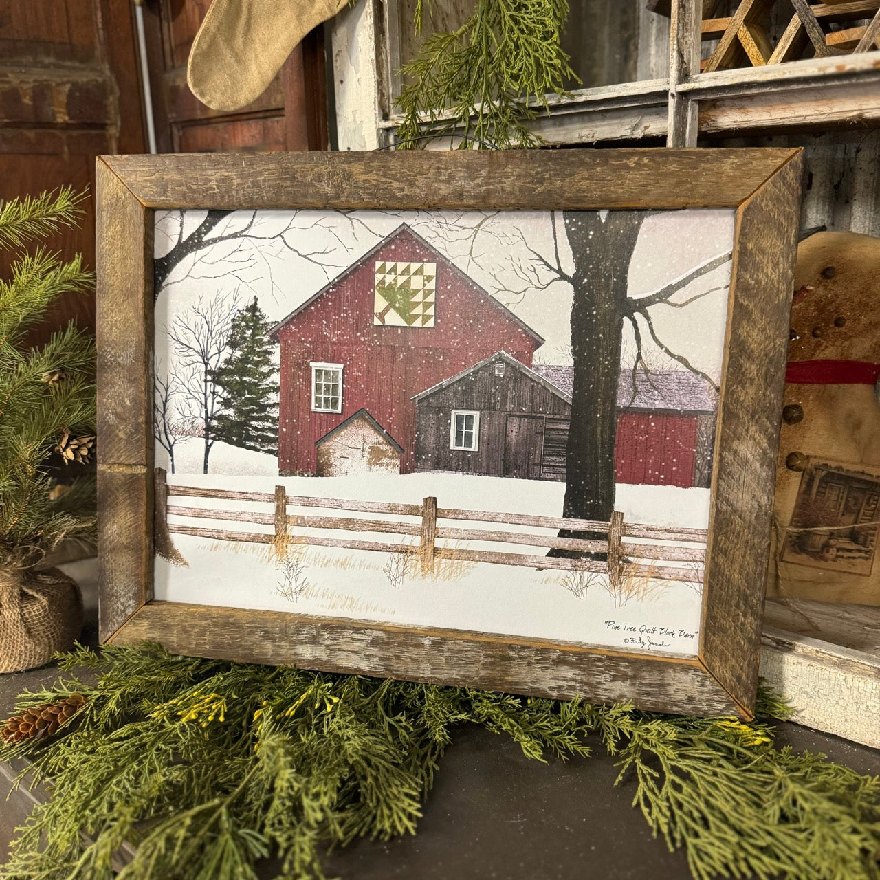 Billy Jacobs "Pine Tree Quilt Block Barn"