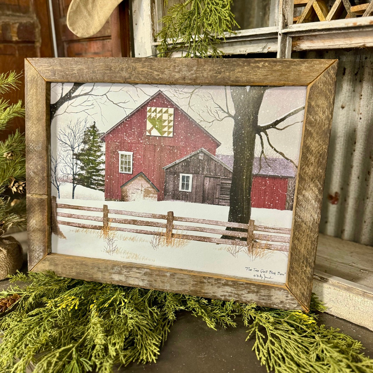 Billy Jacobs "Pine Tree Quilt Block Barn"