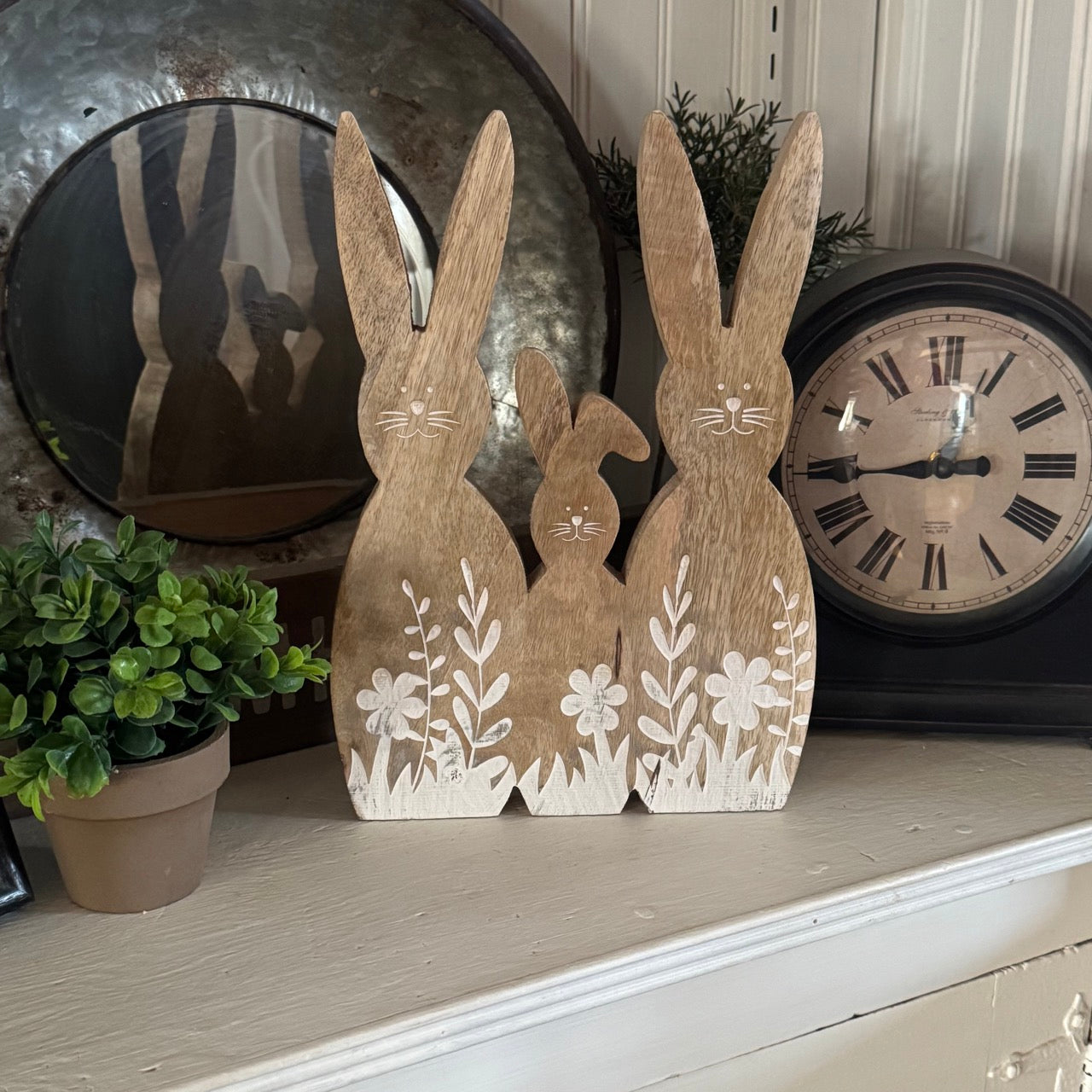 The Buttercup's - Wooden Bunny Family