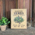 Garden Herbs - Canvas Sign