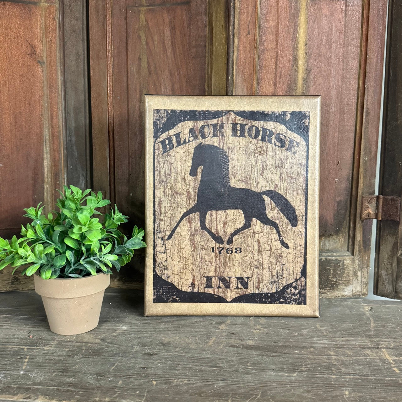 Black Horse Inn - Canvas Sign