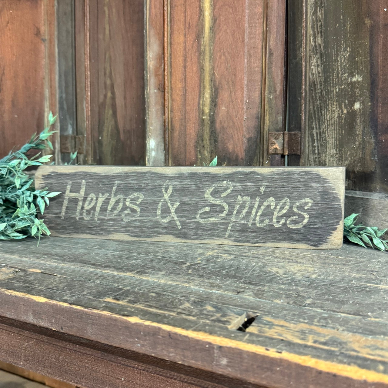 Herbs & Spices - Wooden Sign