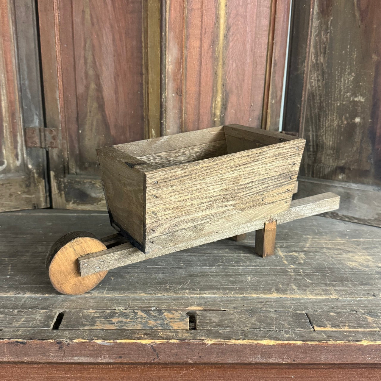 Mini Wooden Wheelbarrow